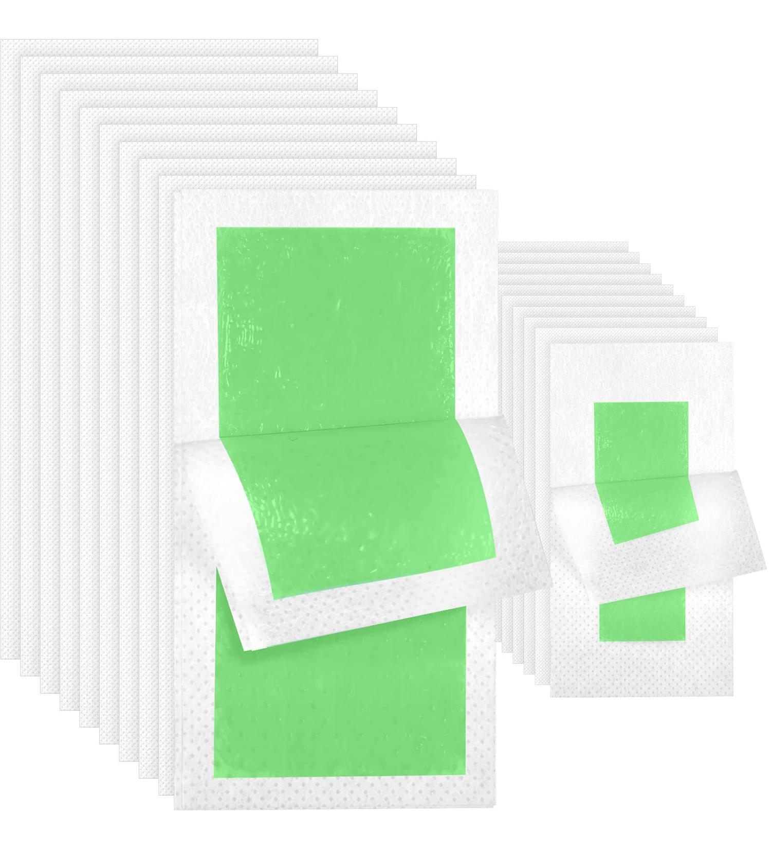 112-Piece Wax Strips Hair Remover for Bikini, Arms, Legs, & More | 72 Small + 40 Large Wax Strips | Includes 10 Calming Oil Wipes - Buy Online on GoSupps.com
