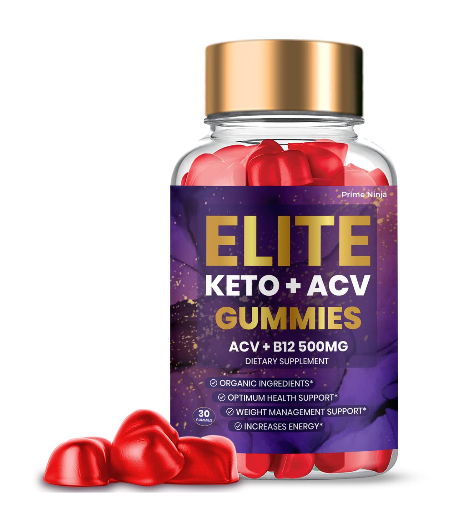 Elite Max Keto ACV Gummies - Official Prime Ninja Elite Apple Cider Vinegar Gummies for Ultimate Keto Support | 1 Bottle - Buy Online on GoSupps.com