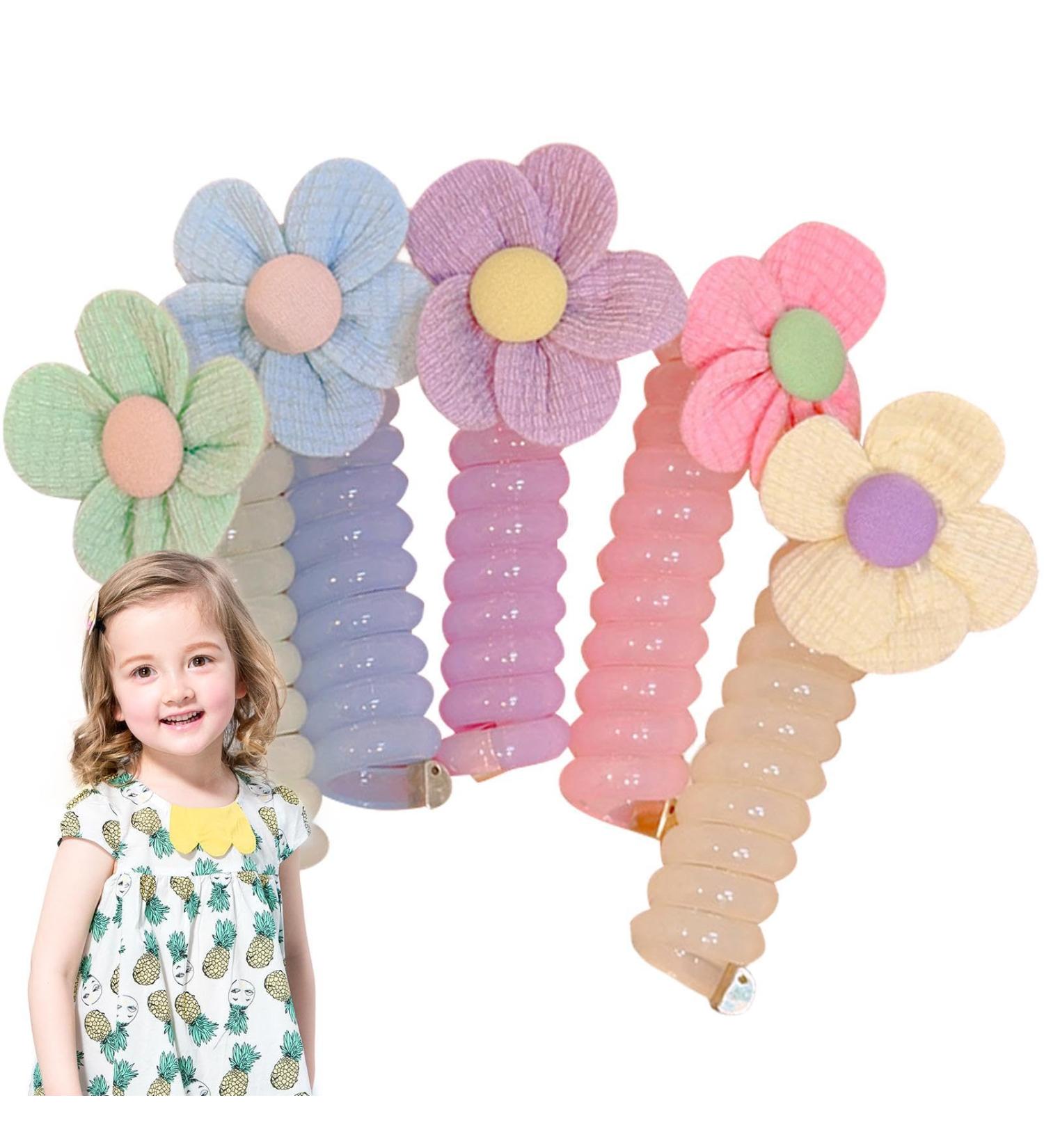 Rubber Headwear Coil | Hair Ties Phone Cord | Phone Cord Ponytail Holders Ponytail Holder Accessories for Girls Kids Children - Buy Online on GoSupps.com