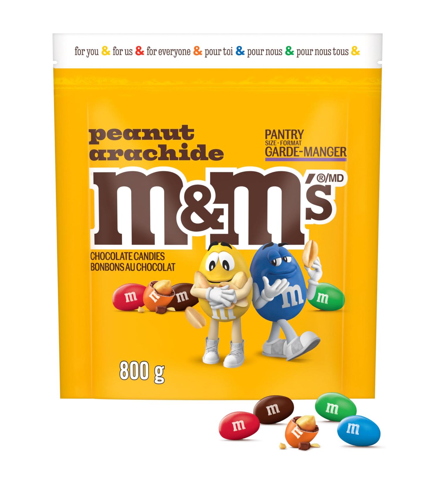 M&M'S Peanut Milk Chocolate Candies Party Size Share Bag 800g Peanut 800g - Buy Online on GoSupps.com