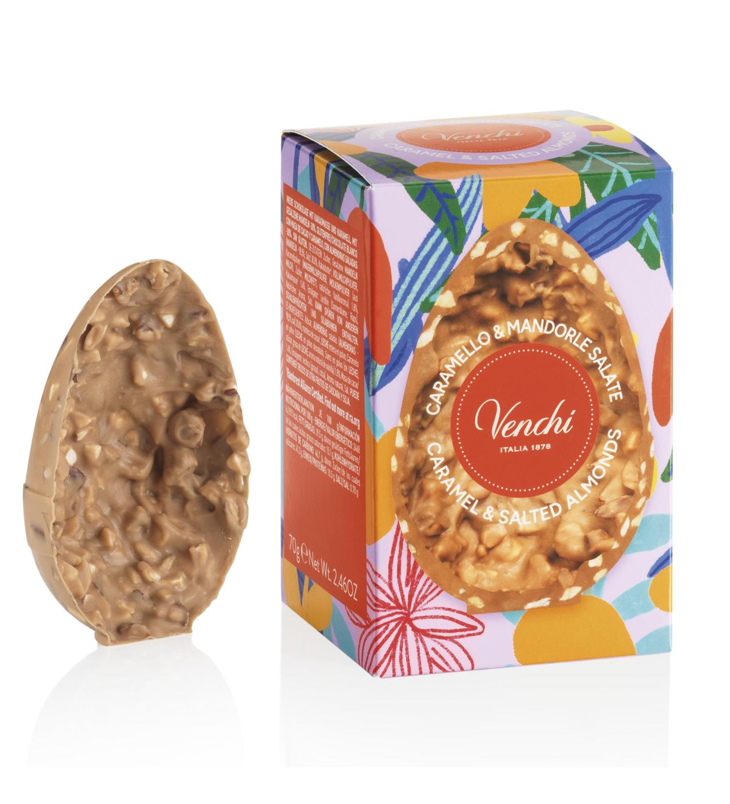 Venchi - uf Mignon au Chocolat au Caramel et Amandes Sal es 70 Gr avec clats d'Amandes Torr fi es Sans Gluten Collection de P ques Venchi Id e Cadeau - Buy Online on GoSupps.com