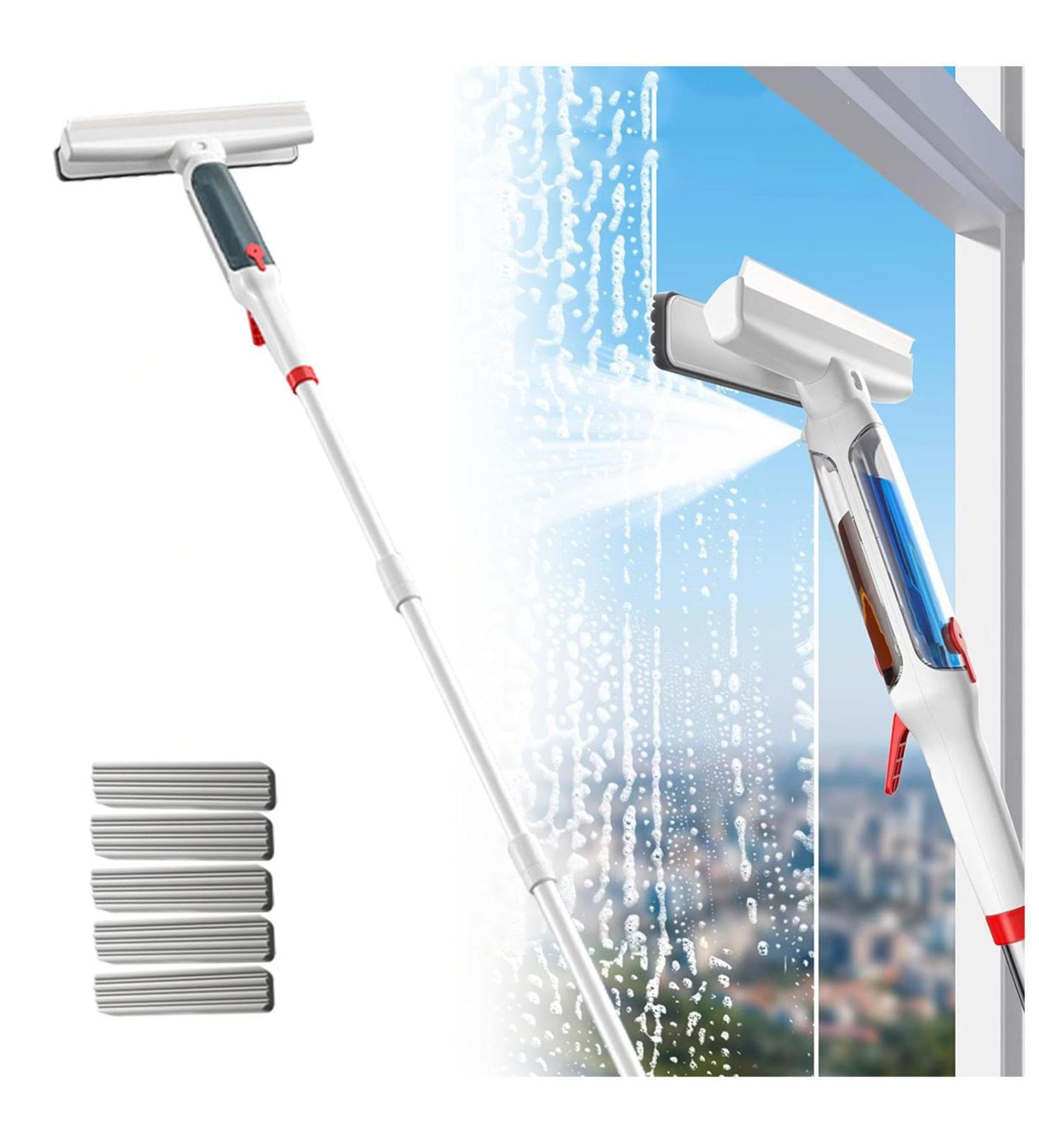 RRRYYYZZ 75'' Spray Window Washing Kit with 4-Section Extension Pole 4 in 1 Window Washing Kit Professional Window Cleaning Kit with Sewage Collector and 5 Pads - Buy Online on GoSupps.com