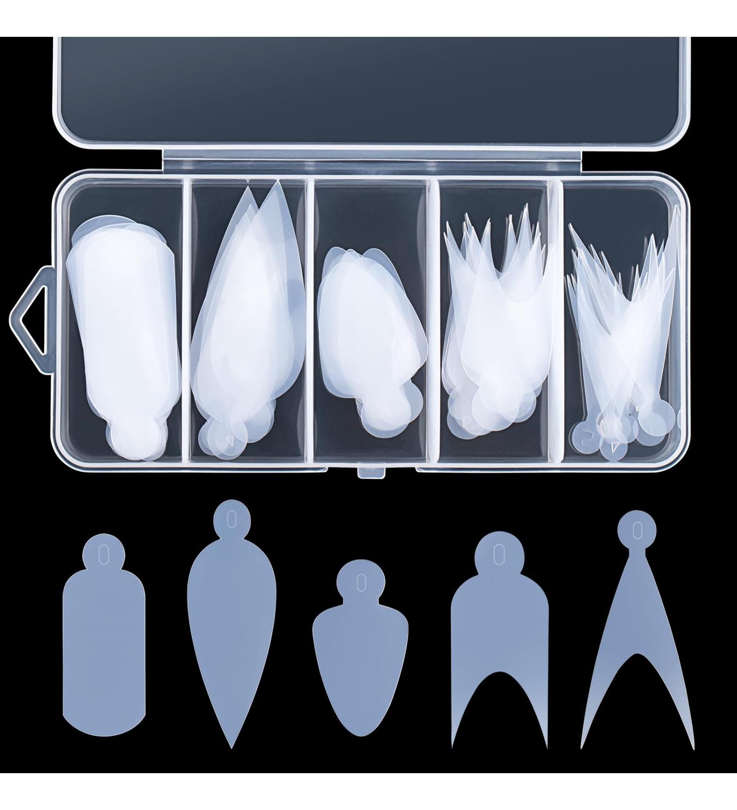 BNG 60-Piece French Dual Nail Shape Stickers Reusable Silicone Pads for Gel Manicure | 12 Sizes No.5 - Buy Online on GoSupps.com