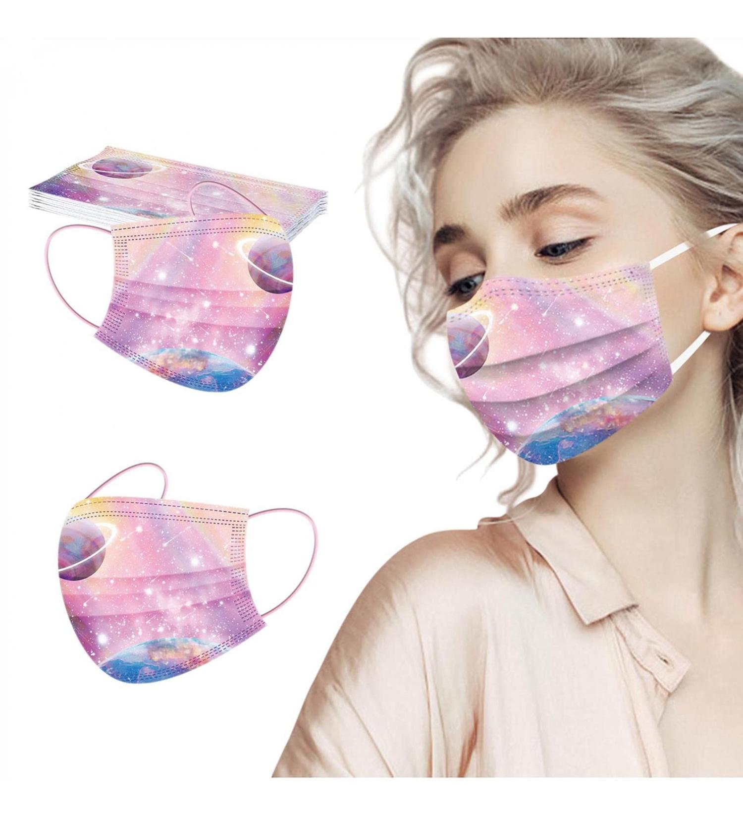 3 Ply Disposable_Face_Mask with Halloween Cute Pattern Design Comfortable Covers Suitable For Adults Outdoor Use Protection - Buy Online on GoSupps.com