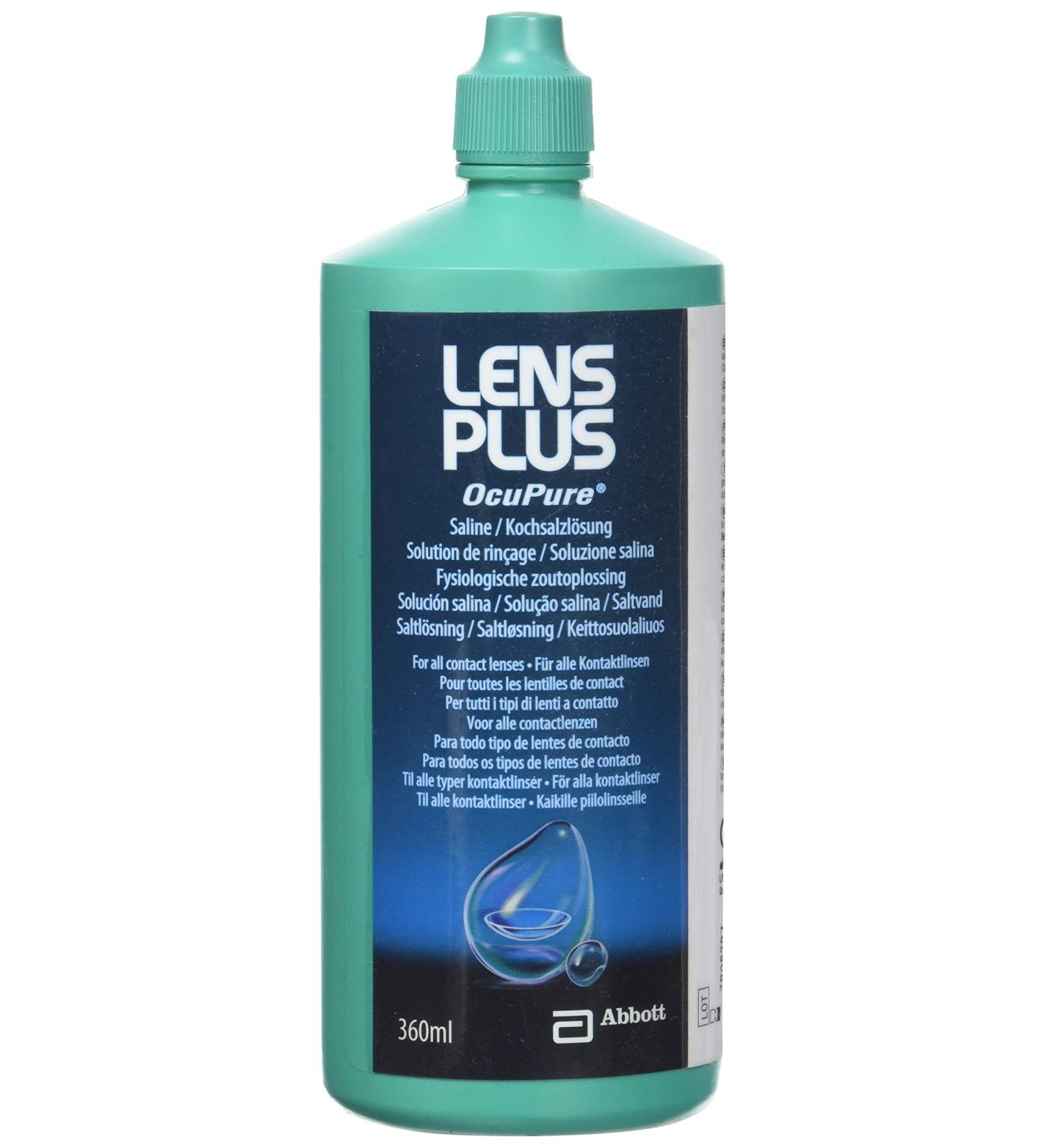 Lens Plus Purite Saline Solution 360ml - Gentle Contact Lens Cleaning Solution - Buy Online on GoSupps.com