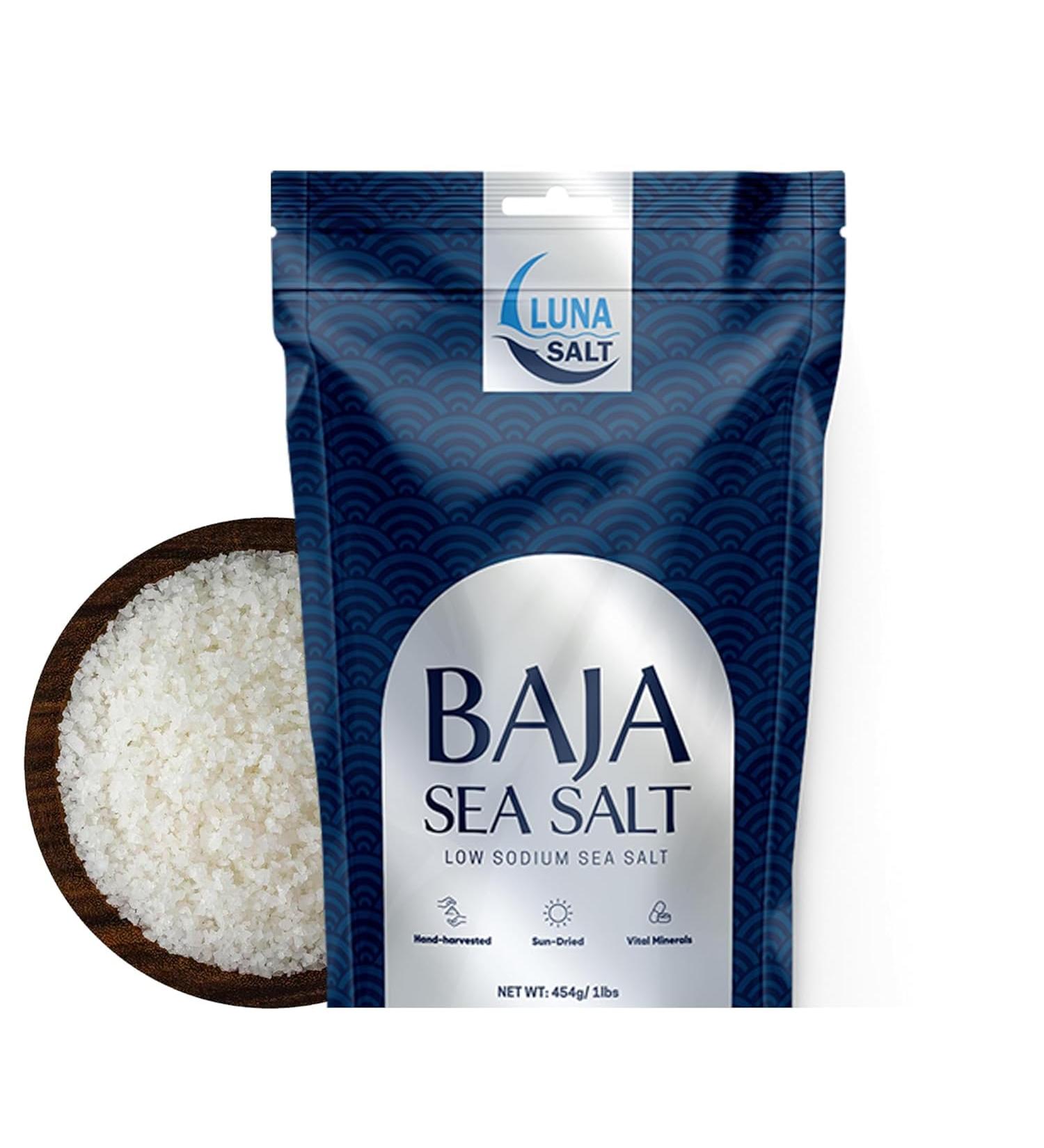 Sel de mer de Baja R colt la main 454 g s ch au soleil plus de 90 l ments sel gastronomique faible teneur en sodium - Buy Online on GoSupps.com