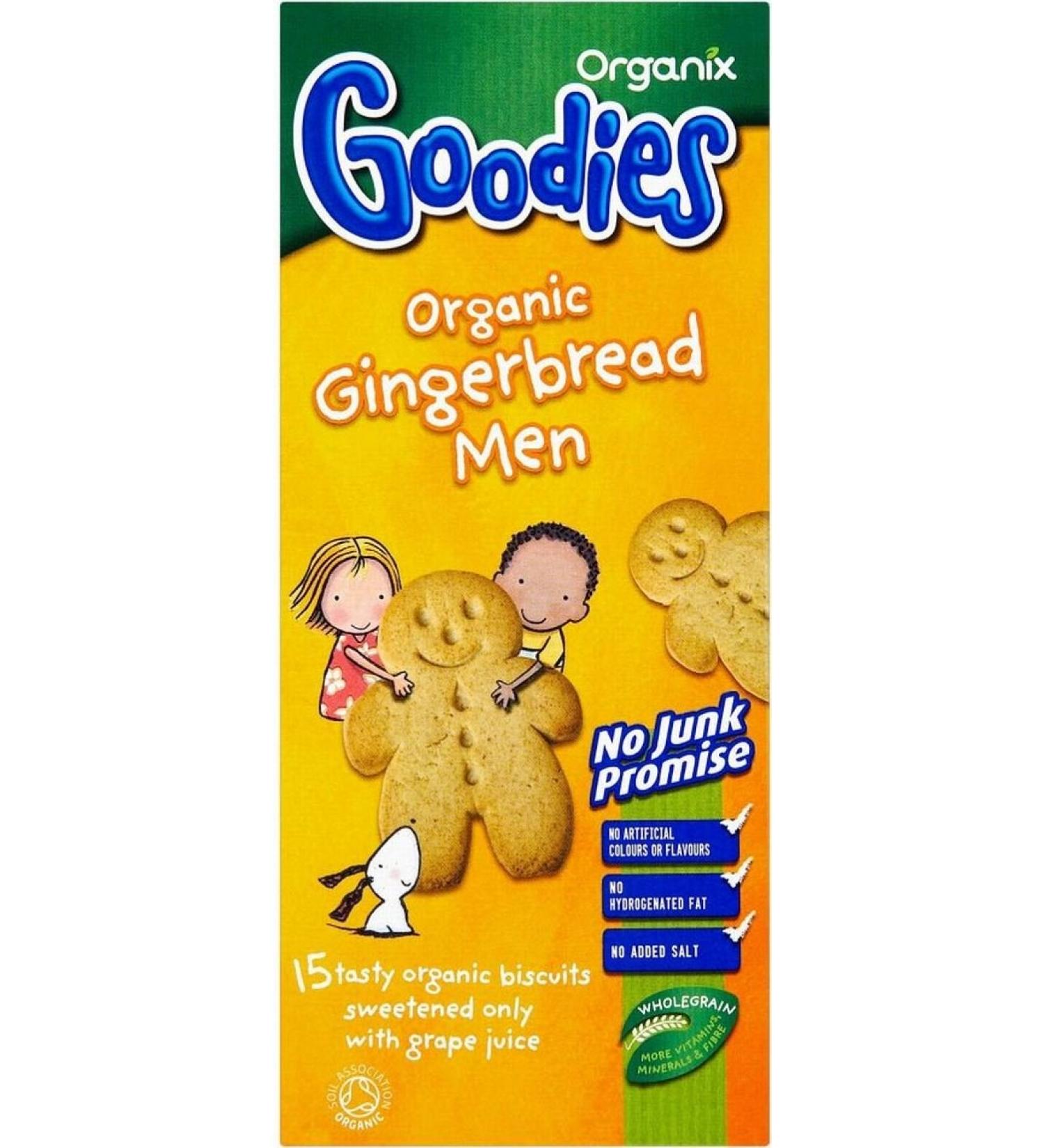 Organix Goodies Organic Gingerbread Men 12mth+ (15 per Pack - 135g) - Pack of 6