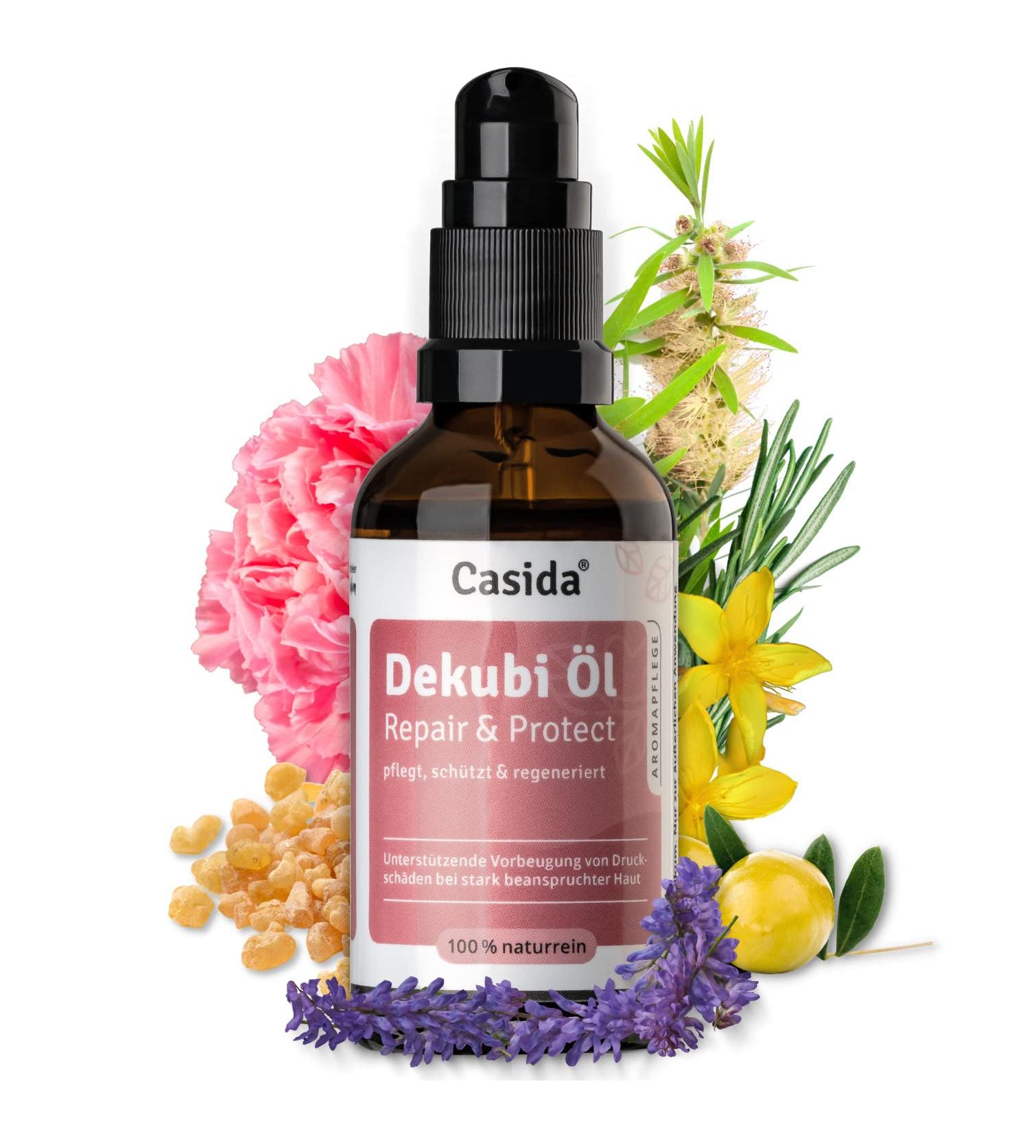  Casida Casida Dekubi Repair & Protect Oil - beneficial care for stressed skin - for the treatment of pressure sores and pressure ulcers - composed of 100% pure natural oils - 50 ml - Buy Online on GoSupps.com