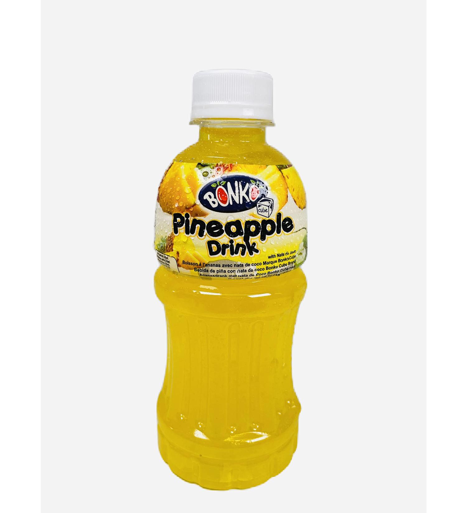 Bonko Pineapple Drink with NATA de Coco 320ml (6 Bottles) - Refreshing Tropical Beverage - Buy Online on GoSupps.com