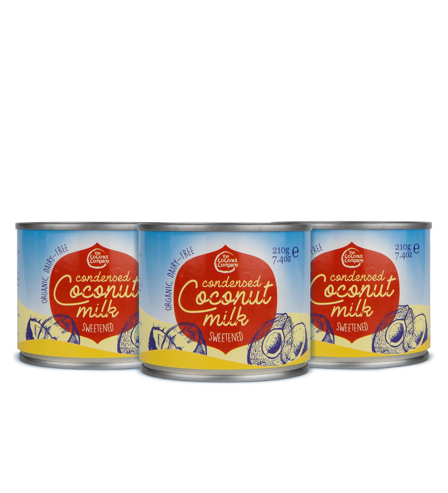 The Coconut Company Organic Condensed Coconut Milk Mixed with Sugar to Make a Rich Sugary Cream Use to add a sweet hit to desserts or as a topping for cakes 210g (Pack of 3) 210 ml (Pack of 3) - Buy Online on GoSupps.com