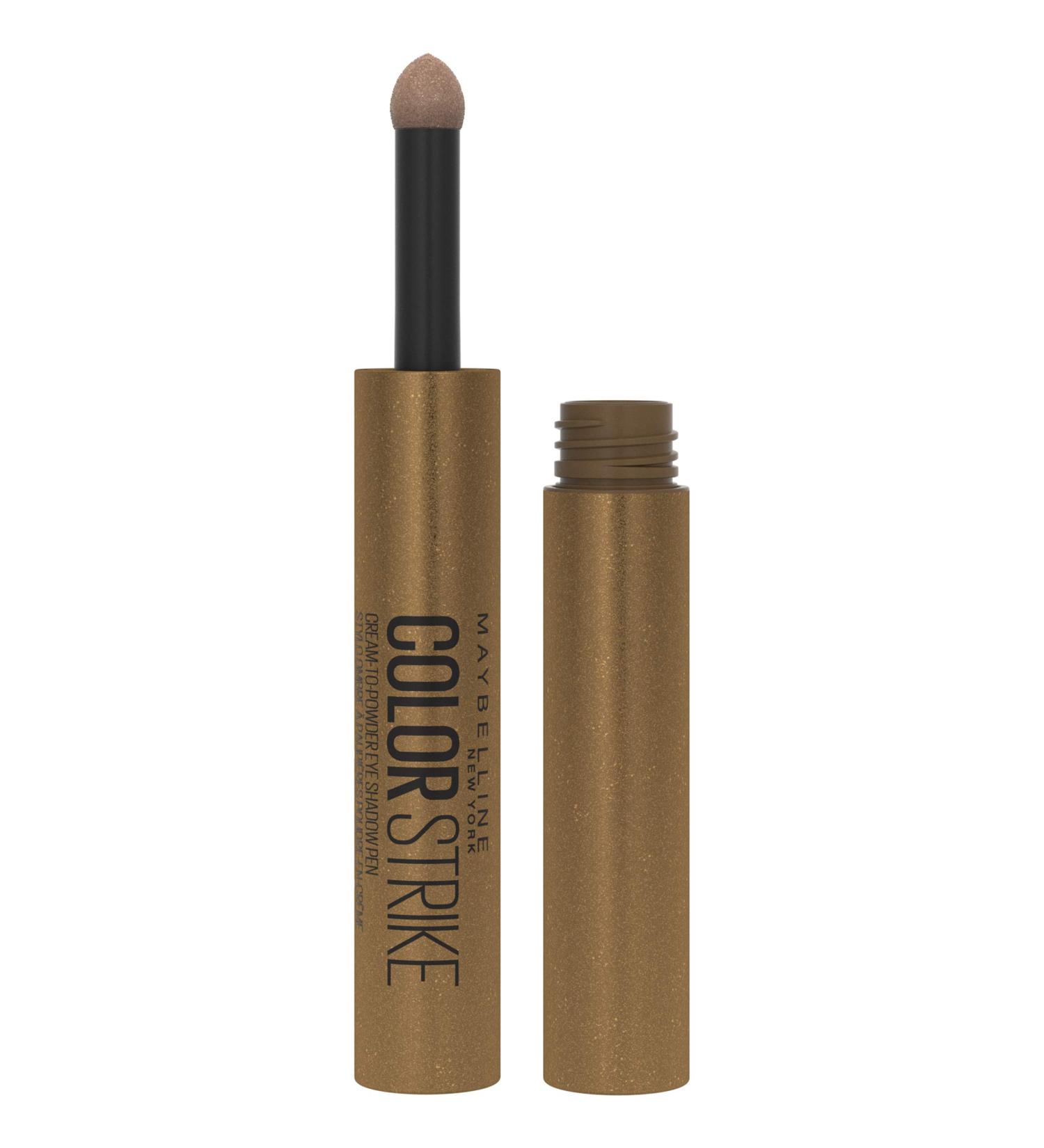Maybelline New York Color Strike Eye Shadow Pen - Cream to Powder Finish - 50 Hustle - 0.012 Fl Oz - Buy Online on GoSupps.com