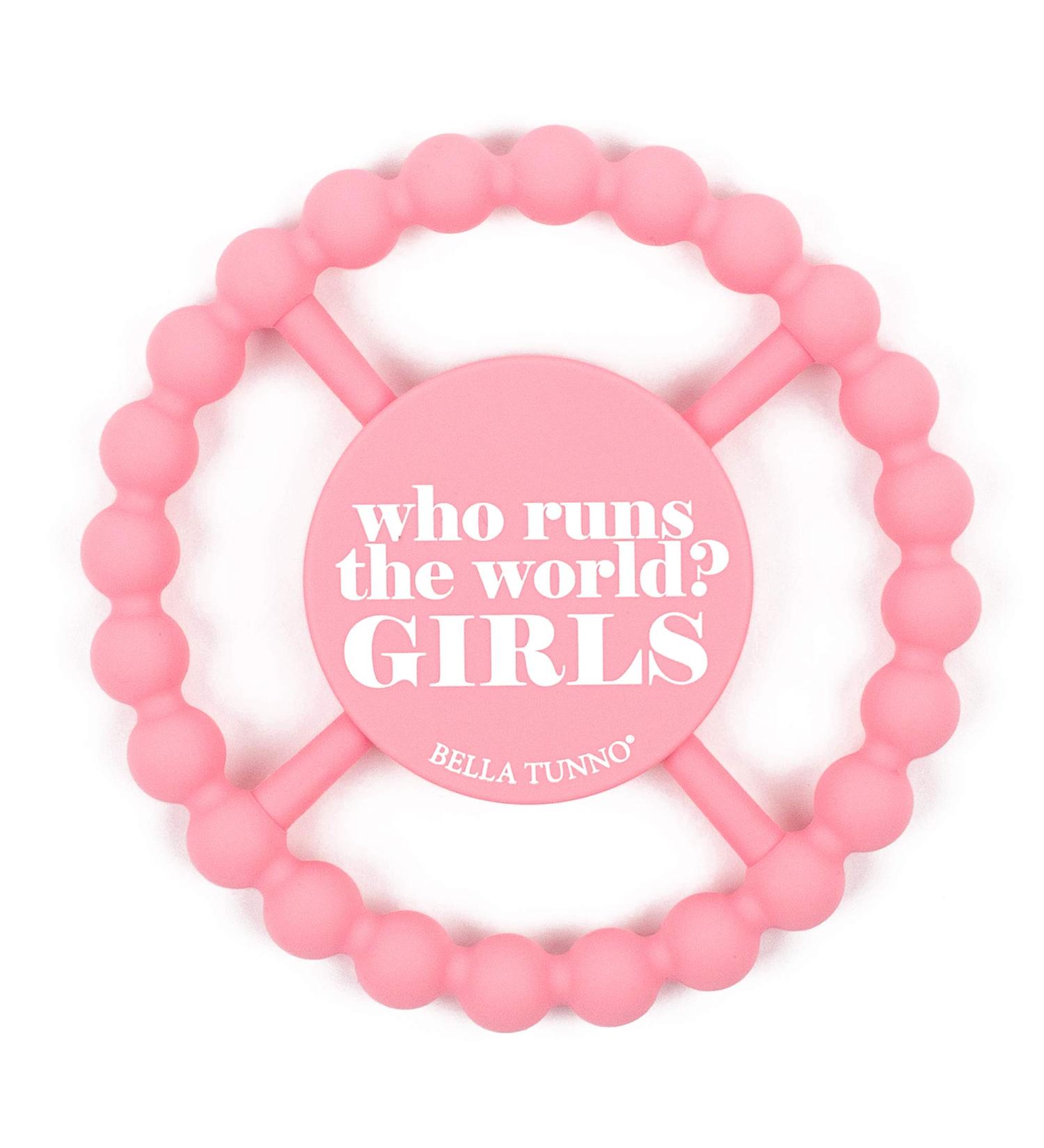 Bella Tunno Happy Teether for Girls - Non-Toxic BPA Free Teething Ring | Soothe Gums with Easy Grip Silicone Toy - Buy Online on GoSupps.com
