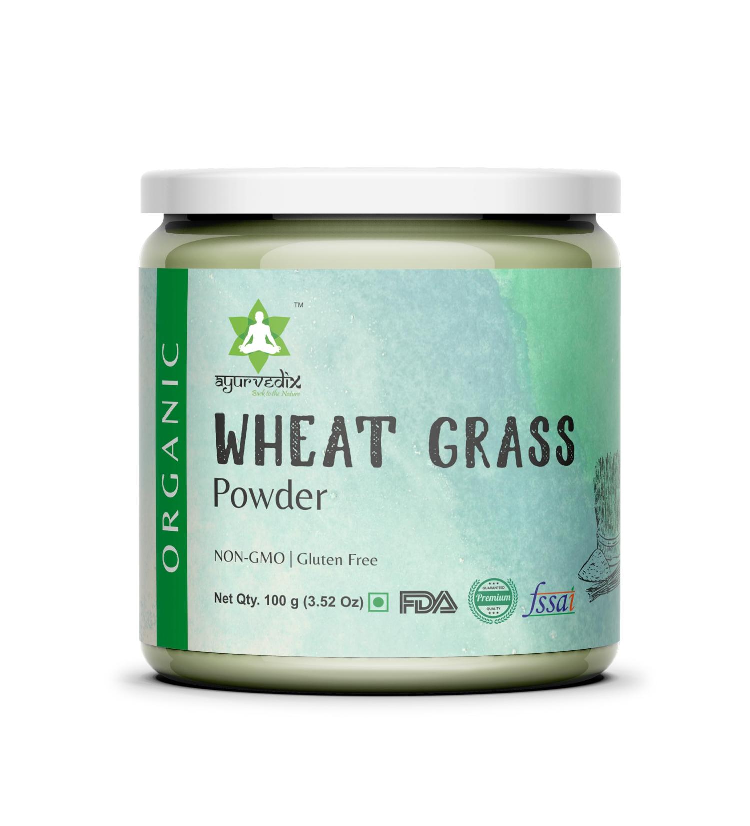 Organic Wheat Grass Powder - Pure Superfood Supplement for Detox and Immune Support - 100 Grams Pack of 1 3.53 Ounce (Pack of 1)