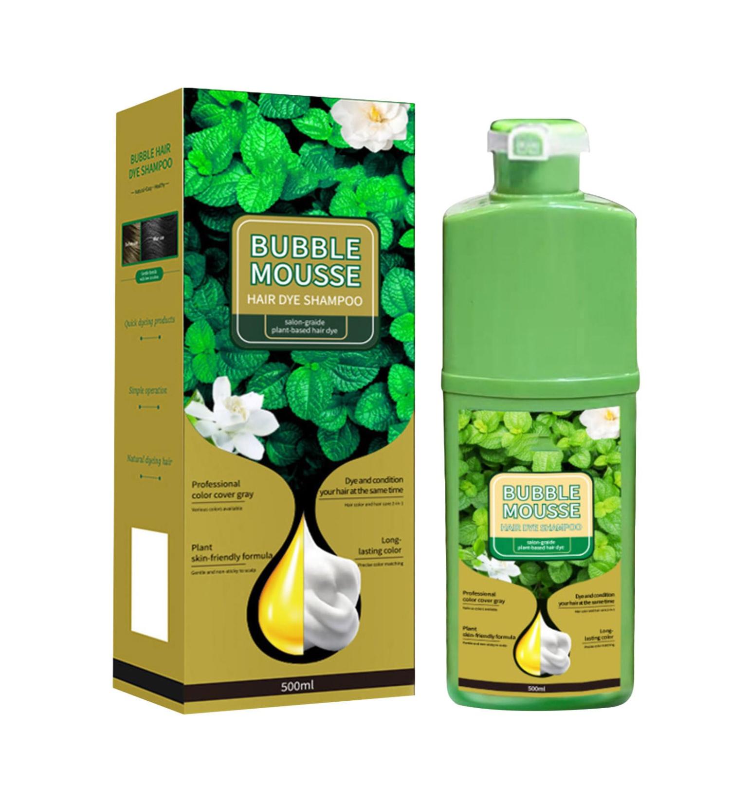 Rubu22a Bubble Mousse Hair Color Shampoo 500 ml foam hair dye dye caring intensive coloring with shine reflex balm Casting Cr me Gloss hair dye coffee - Buy Online on GoSupps.com