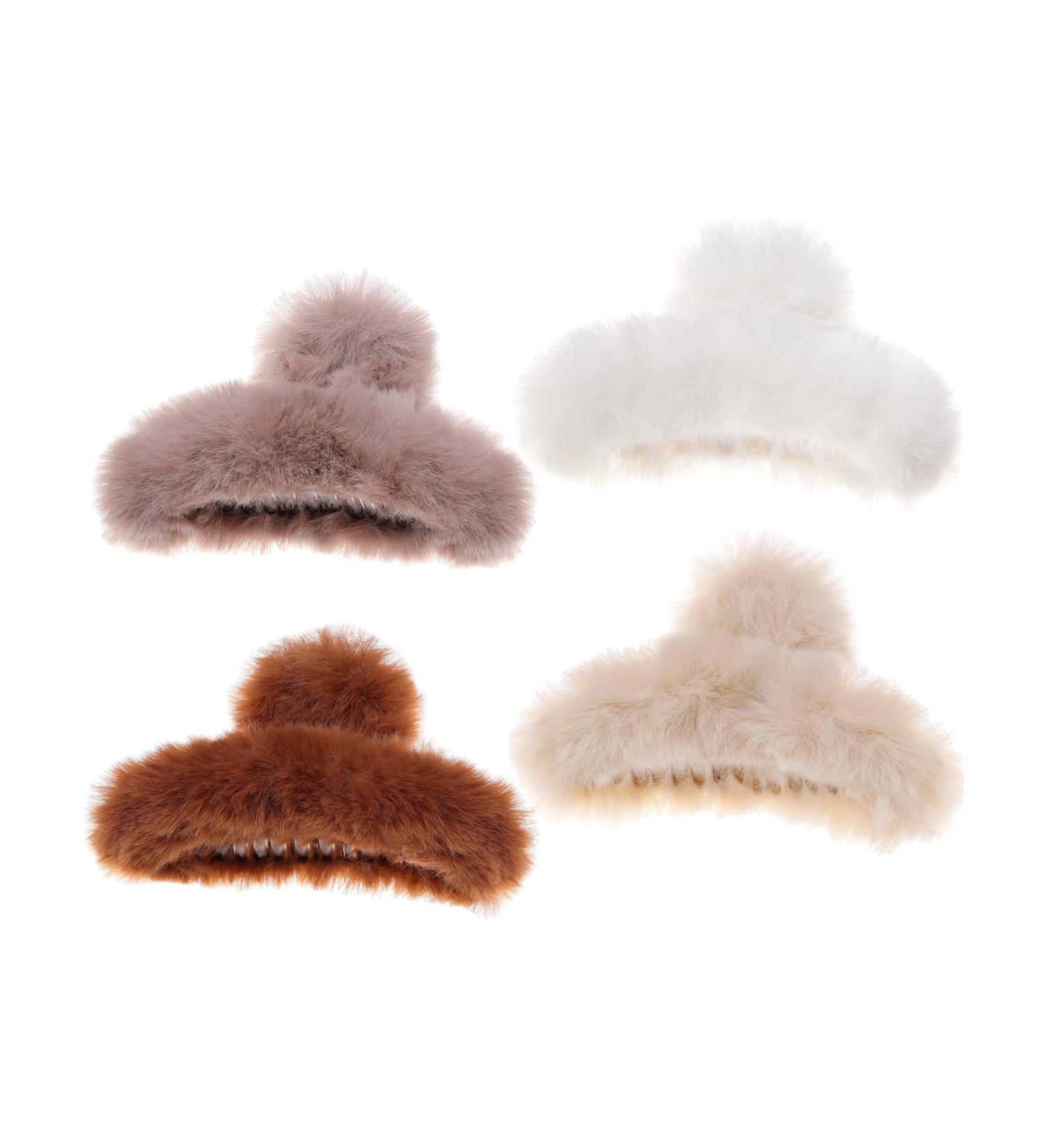 Toderoy 5.5 Faux Fur Claw Clip Set for Winter - Large Leopard Grasp Hair Clip for Women & Girls - Buy Online on GoSupps.com