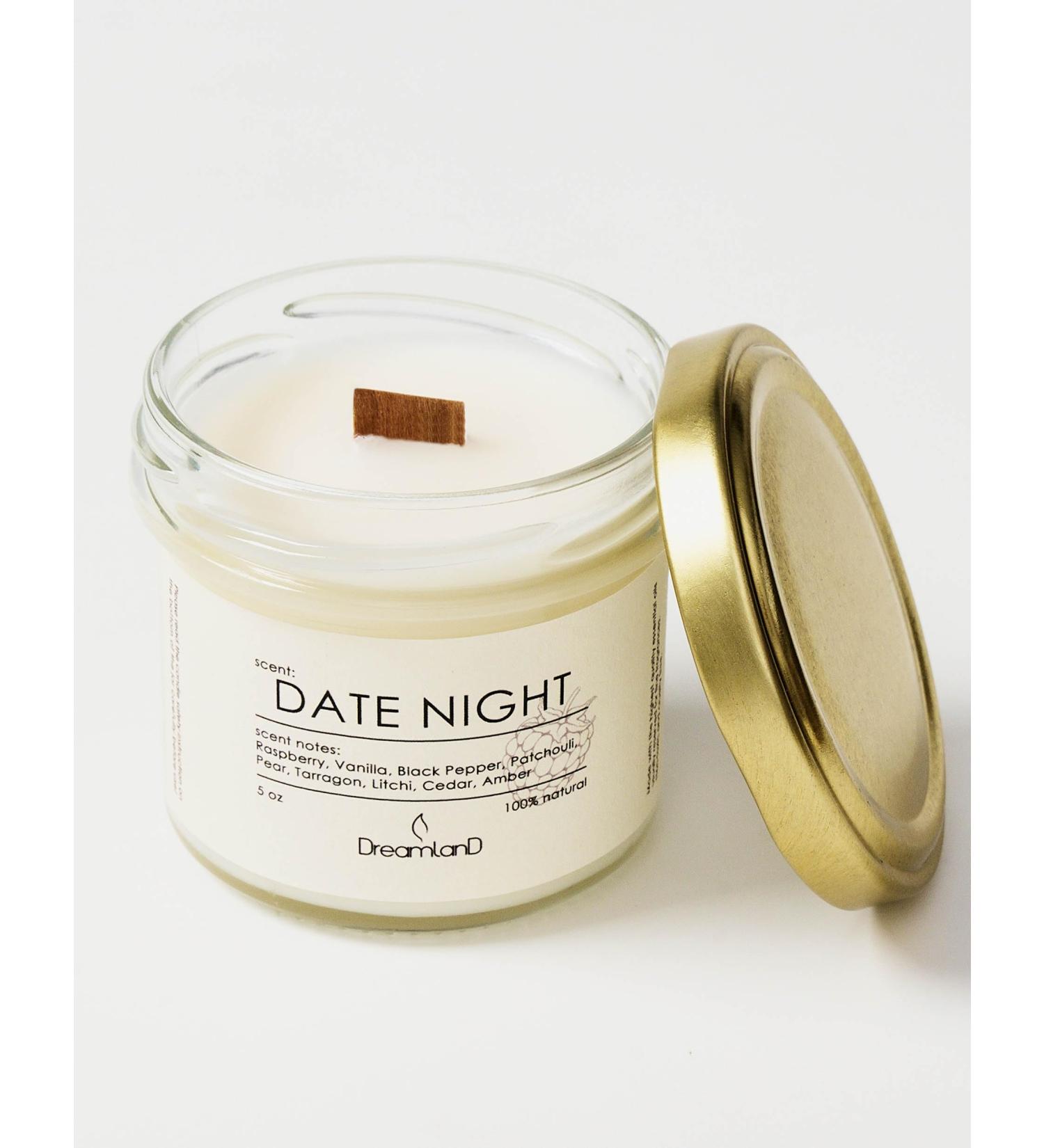 Buy Handcrafted Scented Jar Candle with Wooden Wick | Strong Coconut Aromatherapy Candle Gift for Home Decor - Perfect for Date Night - Buy Online on GoSupps.com