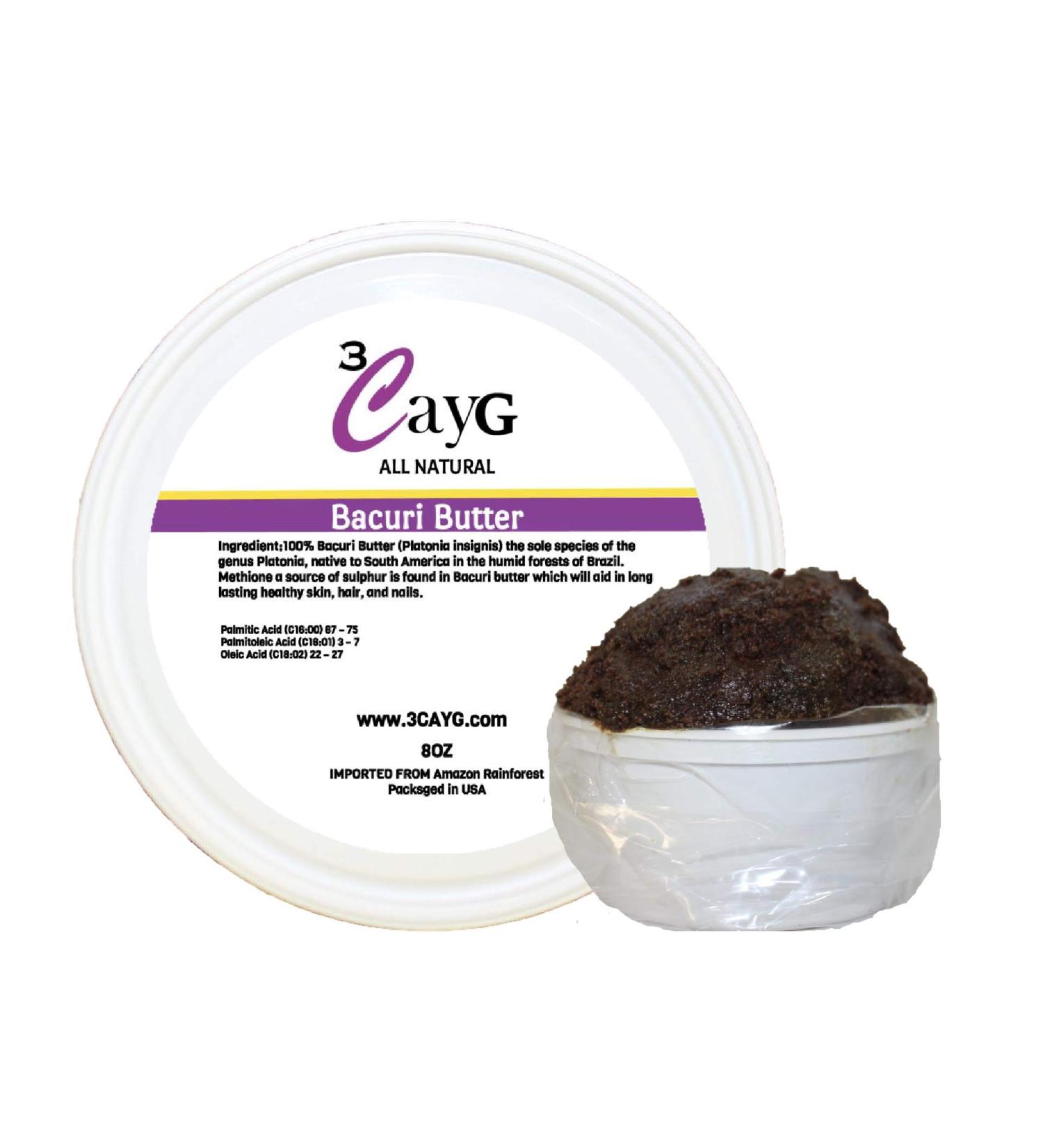 Buy 3CayG 8oz Bacuri Butter - Raw Unrefined Skin & Hair Nourishment | International Shipping Available - Buy Online on GoSupps.com