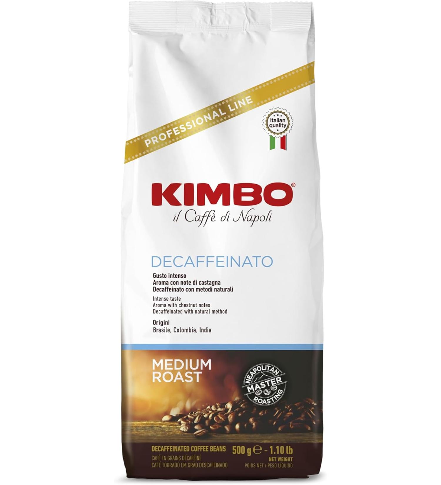 Kimbo grains de caf decaf in 500 g