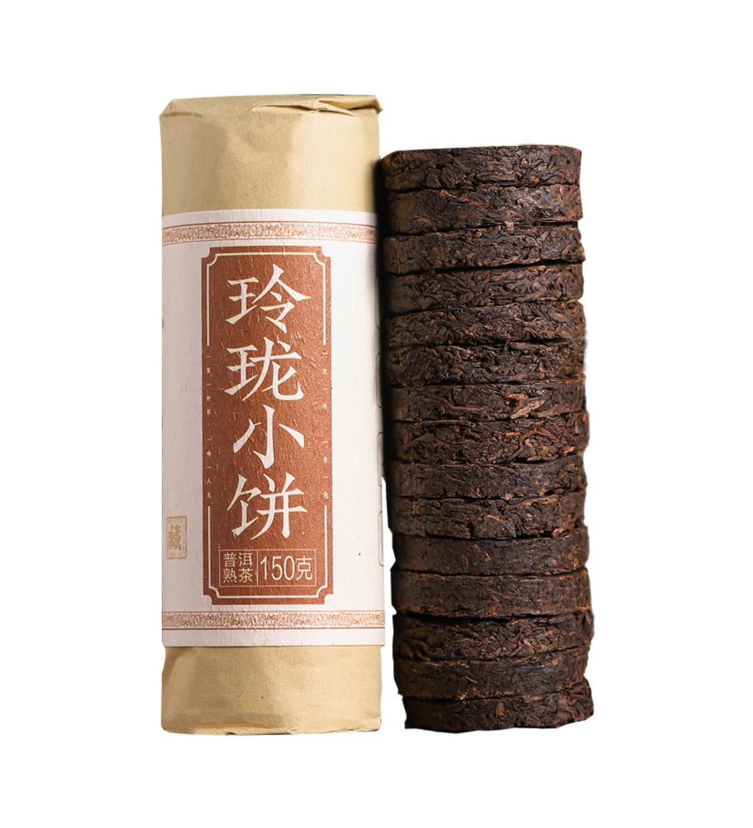 cn herb Pu 'er Tea Cake Fermented Tea China Tea Cake Loose Leaf Tea 15 Tablets 105g - Buy Online on GoSupps.com