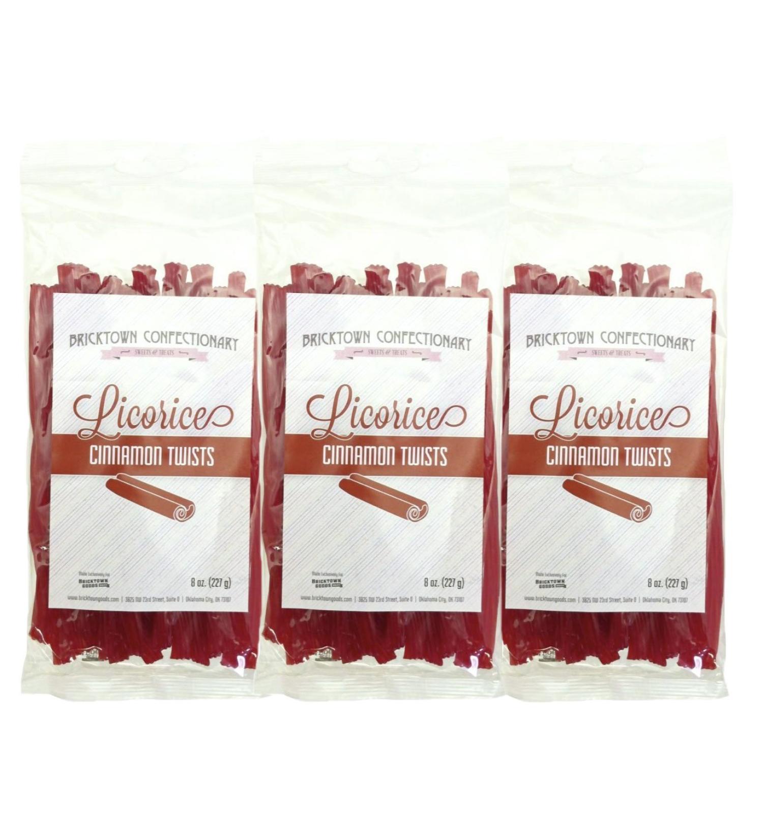 Fat Free Cinnamon Licorice Candy Bulk 3 Pack - Healthy Gourmet Twists - 1.5 lbs Total - Unique Flavor Snack - Buy Online on GoSupps.com