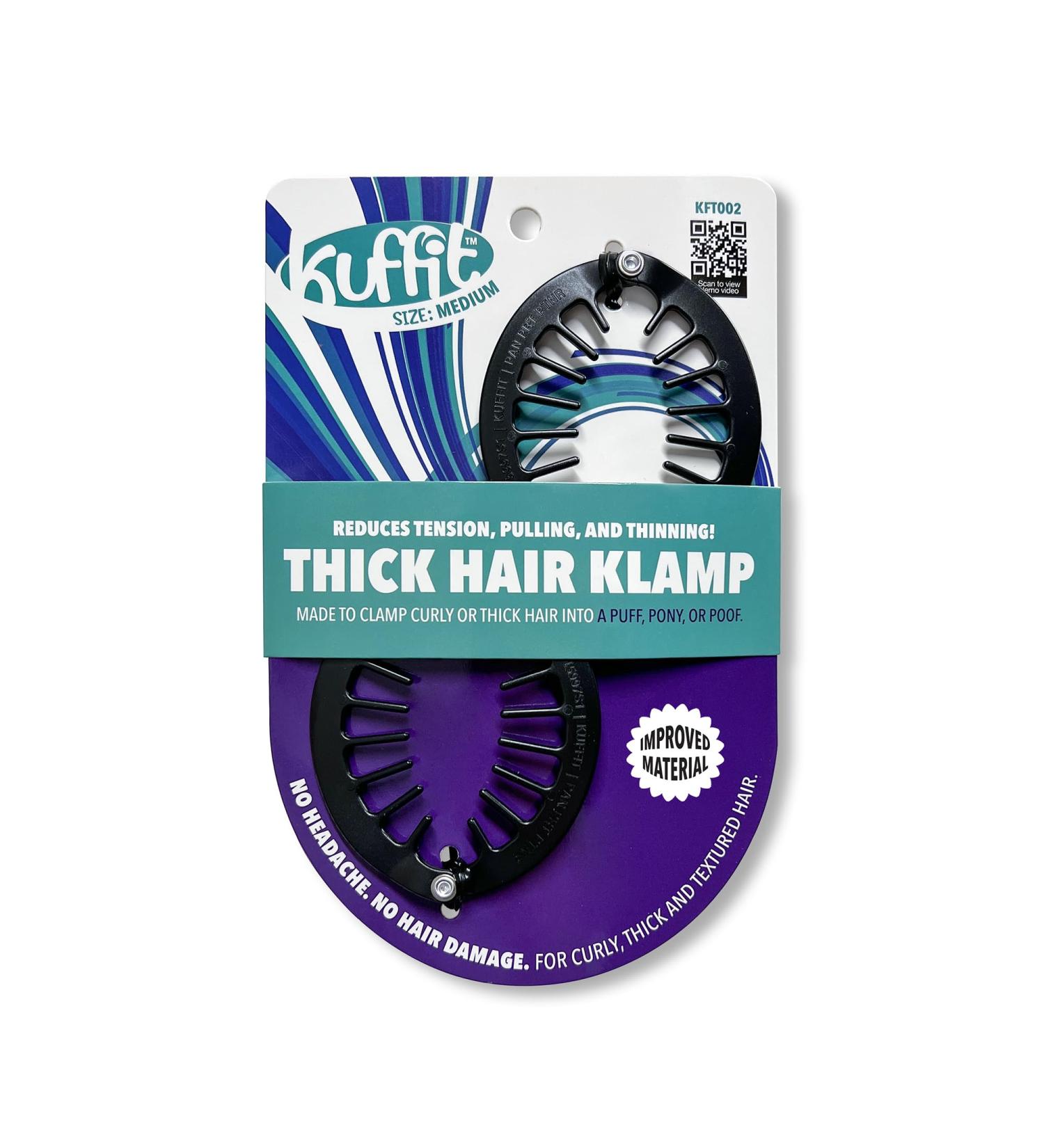 Kuffit Thick Hair Klamp MEDIUM - Best Hair Clamp for Curly & Natural Hair Types | 2 Pack - International Shipping Available - Buy Online on GoSupps.com