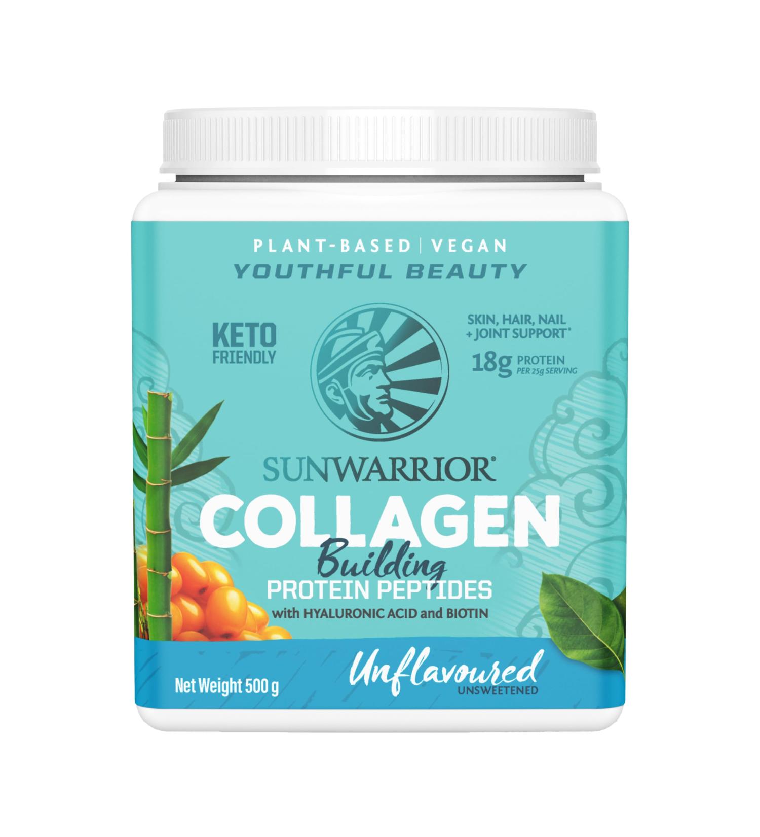 Buy Sunwarrior Vegan Collagen Protein Powder - 500g | Vegetable Protein for Muscle Mass & Easy Digestibility - International Shipping Available - Buy Online on GoSupps.com