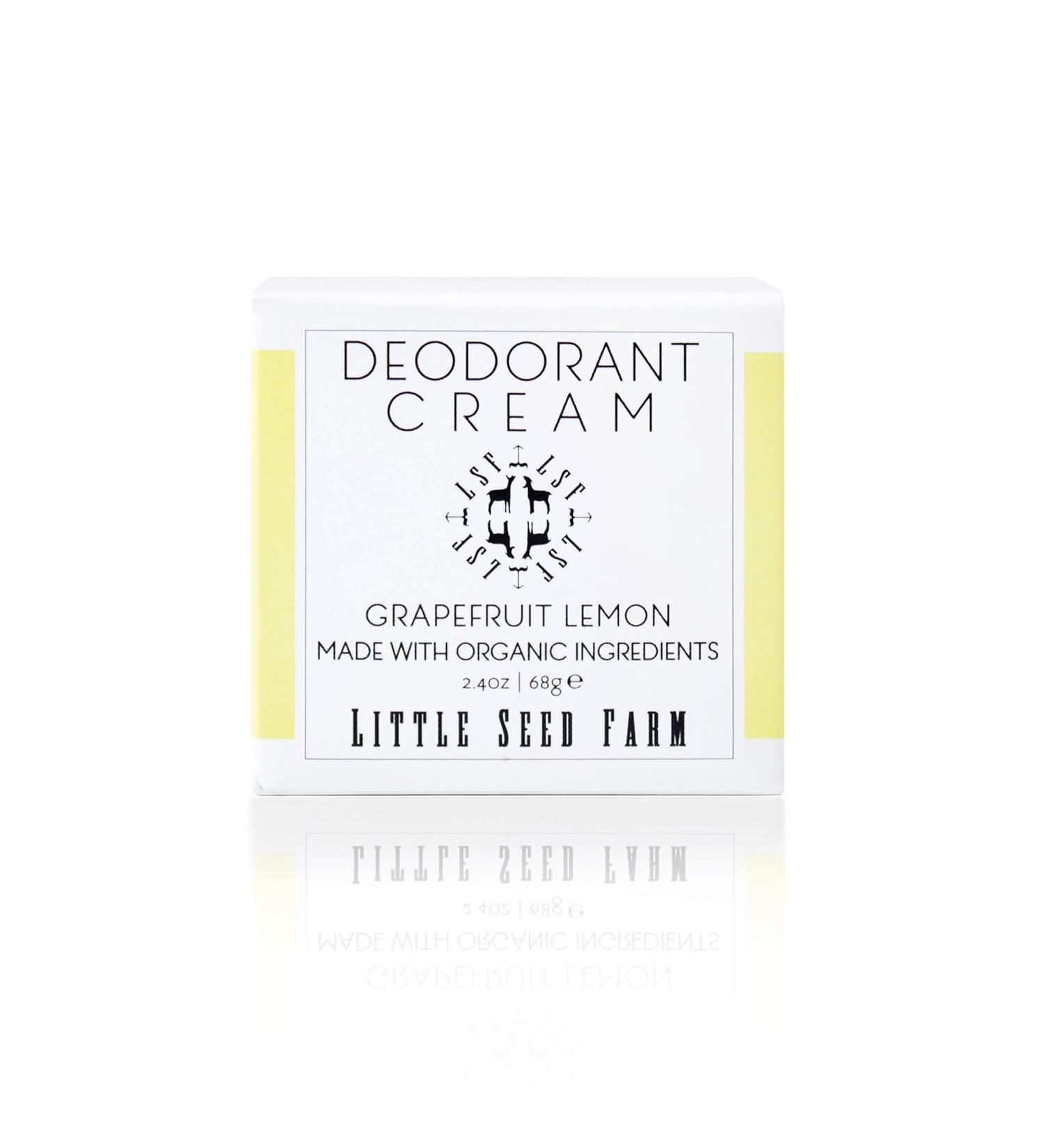  Little Seed Farm All Natural Deodorant Cream - Grapefruit Lemon - Aluminum Free Deodorant for Women or Men, Net Wt. 2.4oz | 68g - Buy Online on GoSupps.com