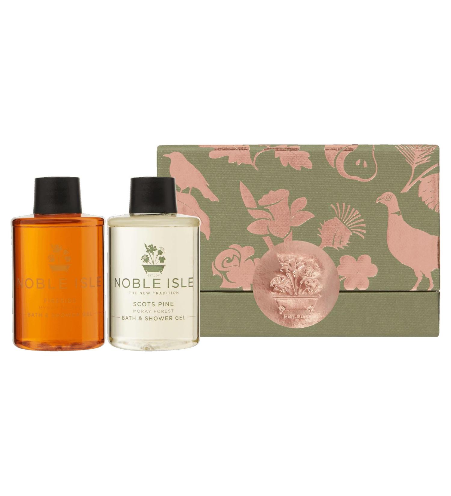 Noble Isle Gift Set | Premium Woodland Walk Shower Gel Gift Set for Women & Men | Limited Edition Body Care Gift Set Collection | Britain In A Bottle | Made in the UK - 2x 75ml - Buy Online on GoSupps.com
