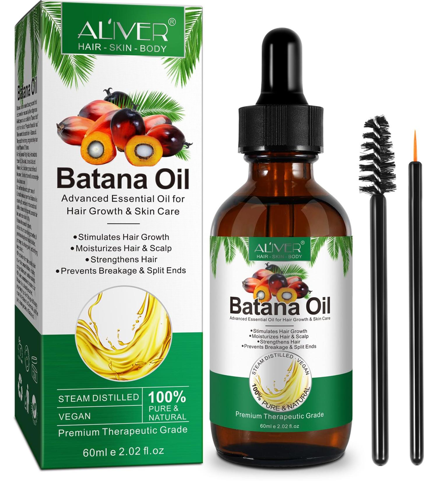 Dr. Sebi Batana Oil for Hair Growth - 100% Pure Organic Essential Oil (2.02Oz) | Prevent Hair Loss & Eliminate Split Ends for Men & Women - Buy Online on GoSupps.com