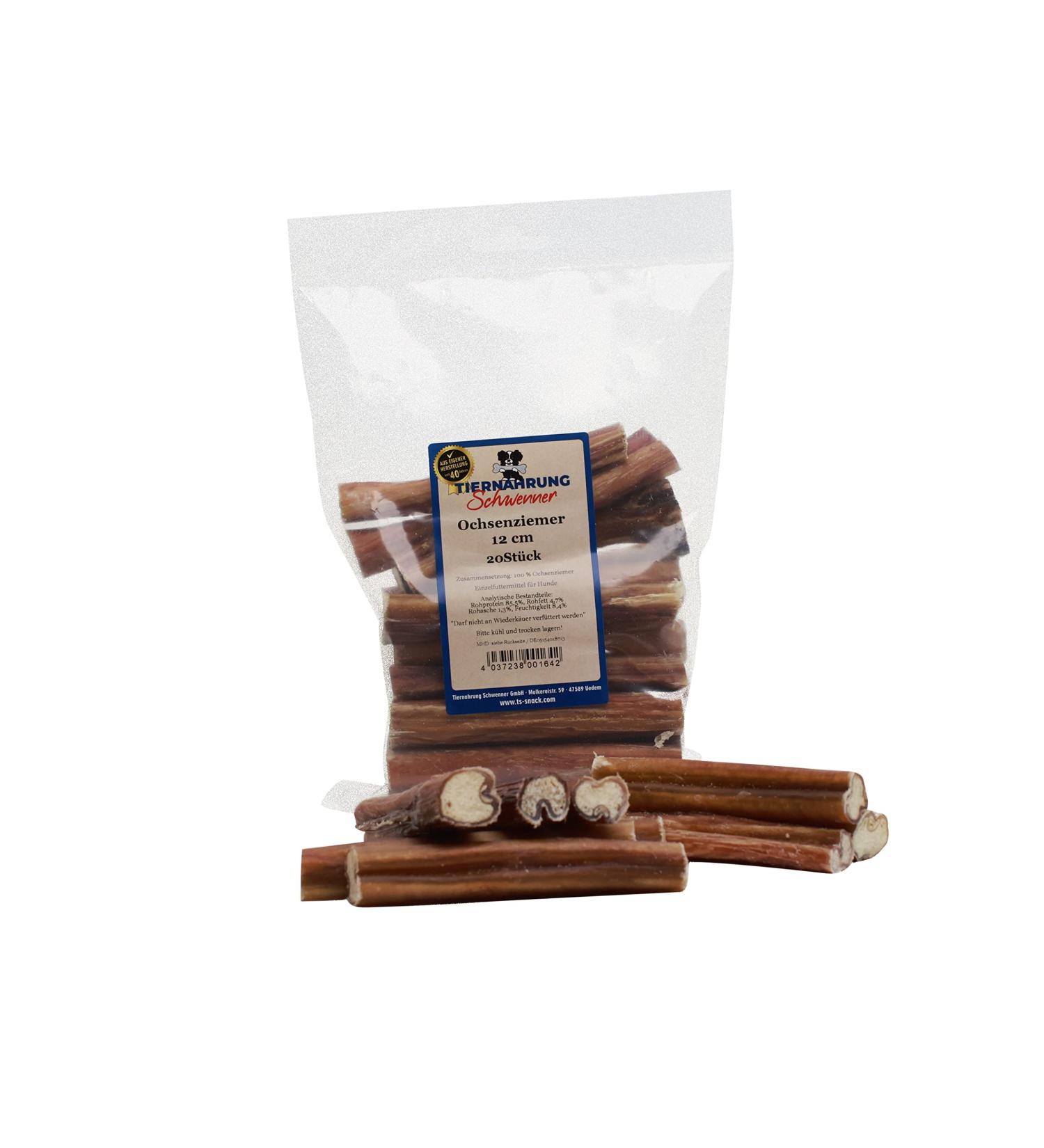 Buy Schwenner Pet Food - 12cm Ochsenziemer Chews for Dogs | 20 Pack | Long-Lasting 650g Chewing Treats - Buy Online on GoSupps.com