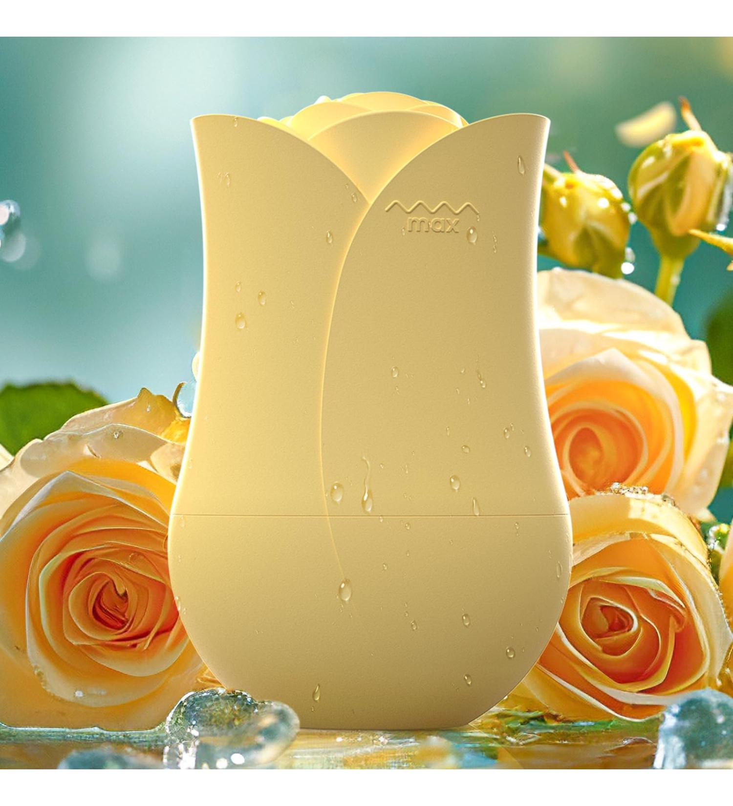 Keepaq Ice Scooter Face Eye Massager | Reusable Silicone Facial Roller for Pores & Skin Care | D-Yellow - Buy Online on GoSupps.com