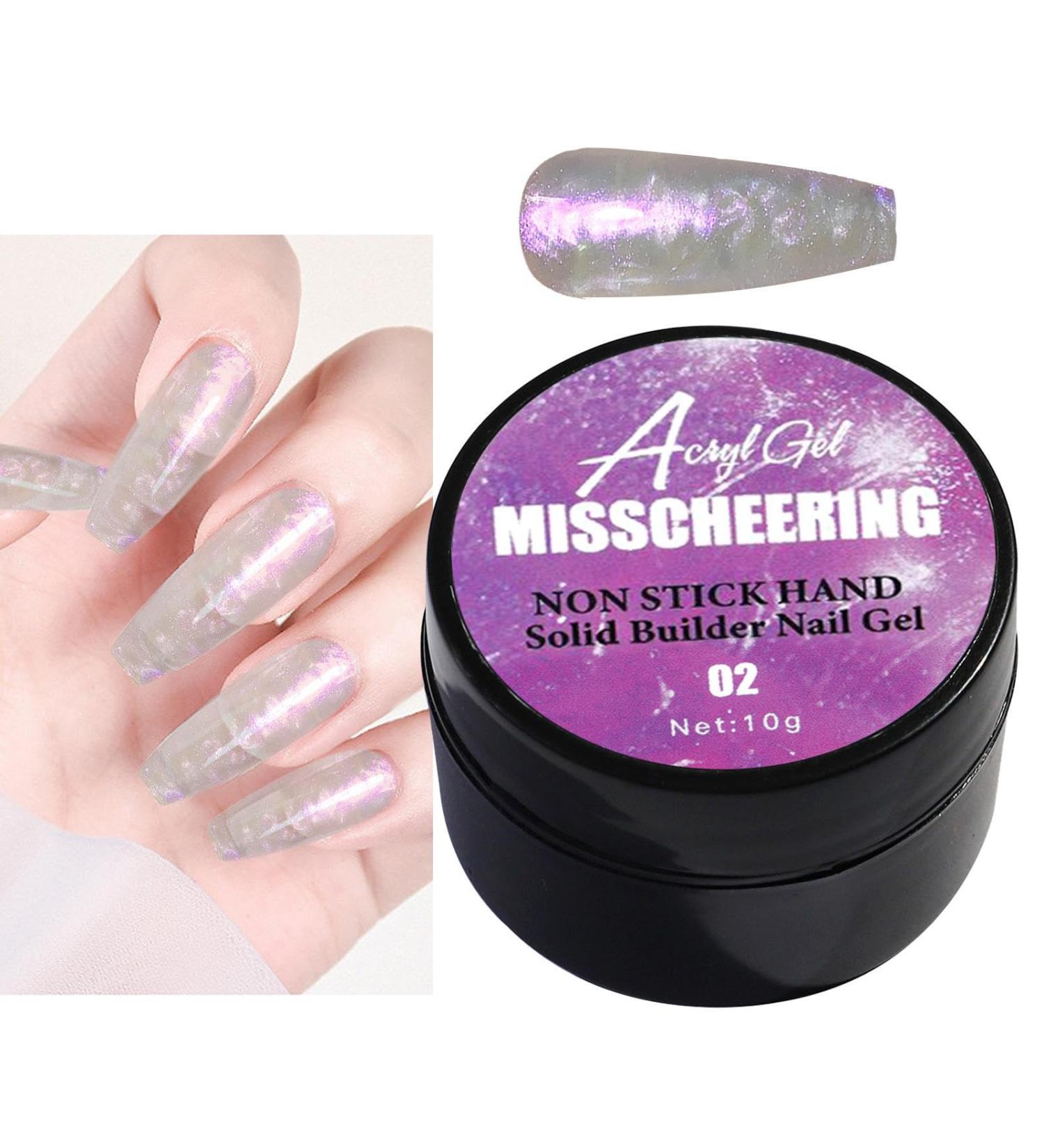Solid Nail Glue Gel Gel Nail Glue Hard Gel for Nails | UV Light Cured Long-Lasting Building Gel for Nails Gel Nail Glue for Beginners Home Salon Use Manicure Art 02 - Buy Online on GoSupps.com