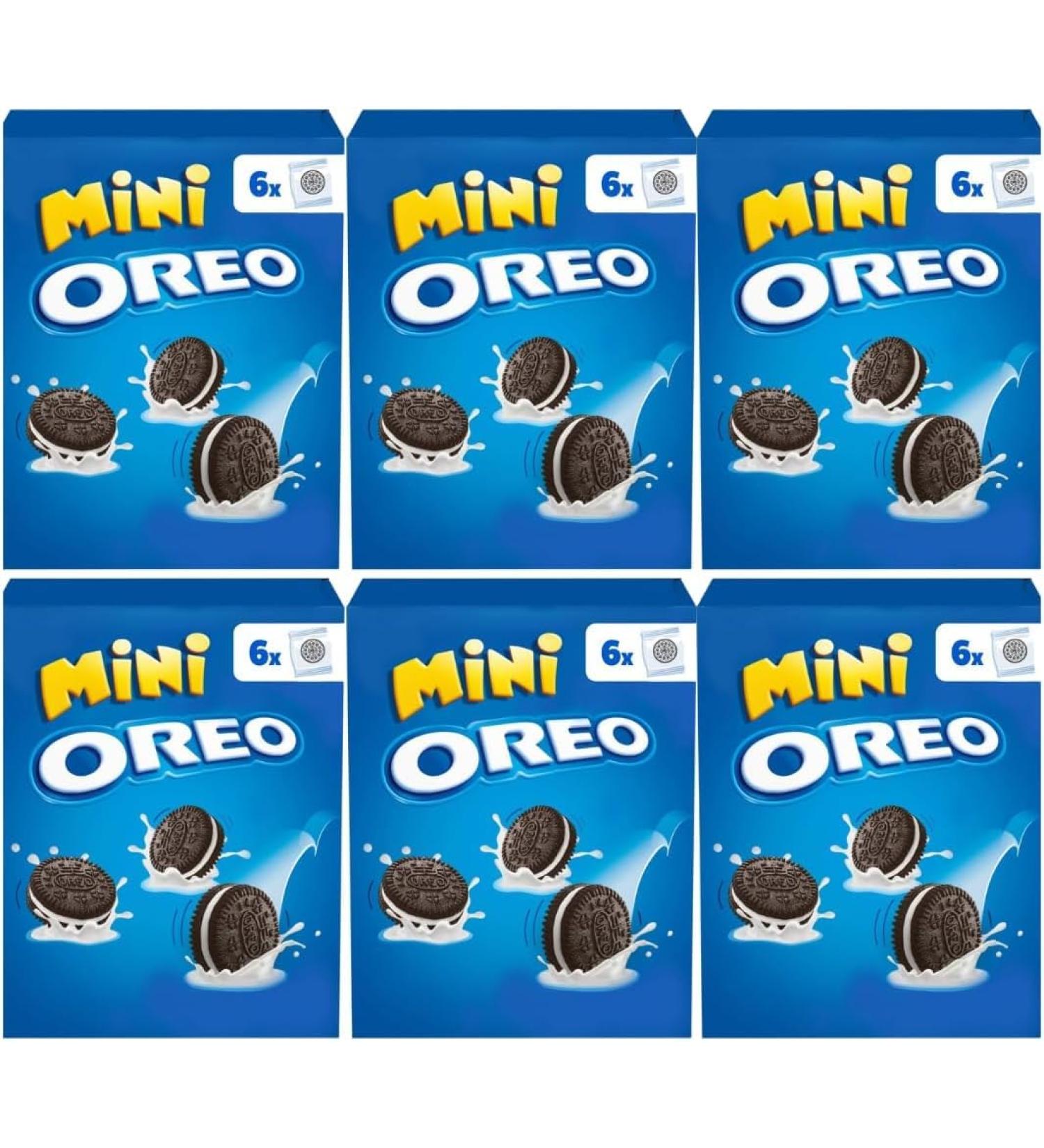 Oreo Mini Snack Packs 6 x Boxes of 6 Bags 36 Sachets of Small Chocolate & Vanilla Cream Biscuits - Buy Online on GoSupps.com