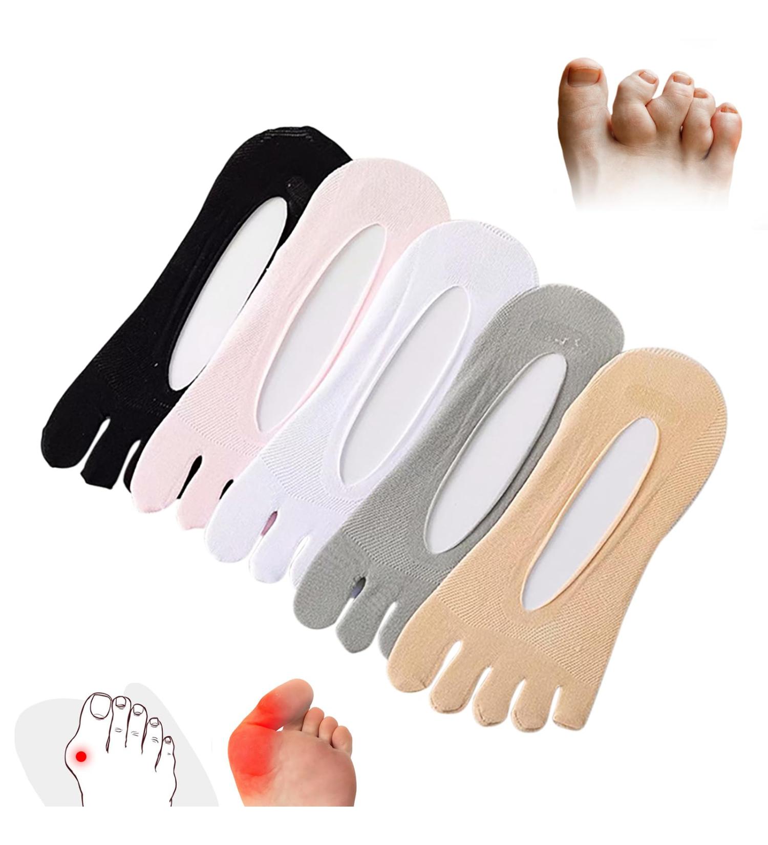Orthoes Bunion Relief Socks Women - Orthopedic Toe Compression Sock - Projoint Antibunions Health Sock - Sock Align Toe Socks for Bunion - Anti Bunion Socks for Women and Men (5Pairs)-B01