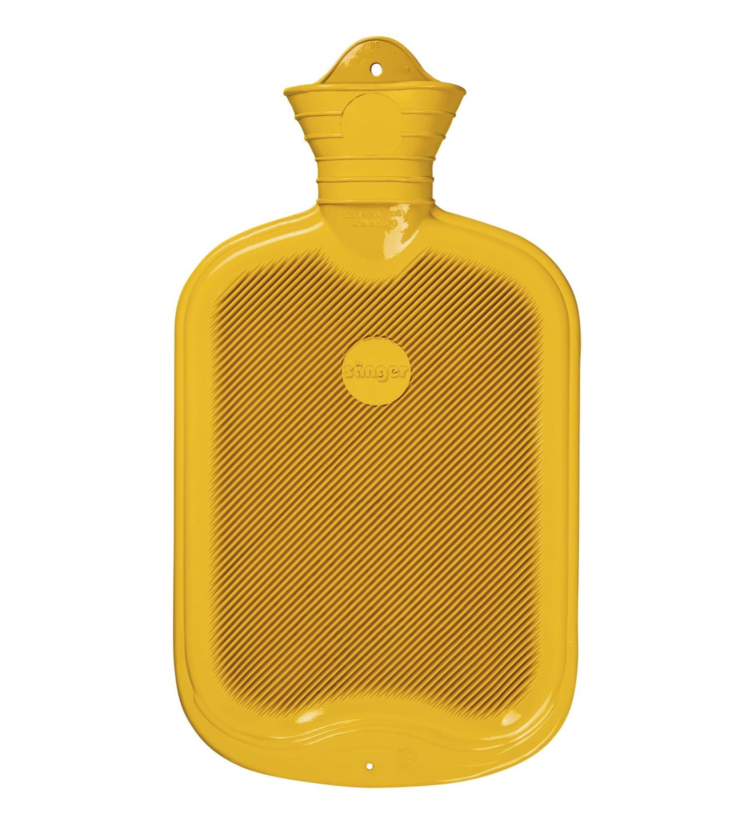 S nger FSC 100% 2.0 litre rubber hot water bottle colour: yellow