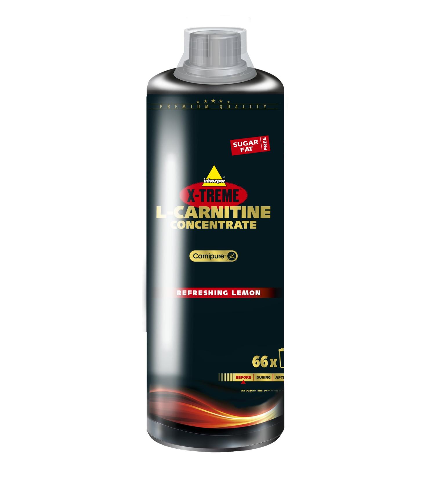 Inkospor X-Treme L-Carnitine Concentrate - Refreshing Lemon Flavor | 1000ml Bottle - Boost Energy & Metabolism | International Shipping - Buy Online on GoSupps.com