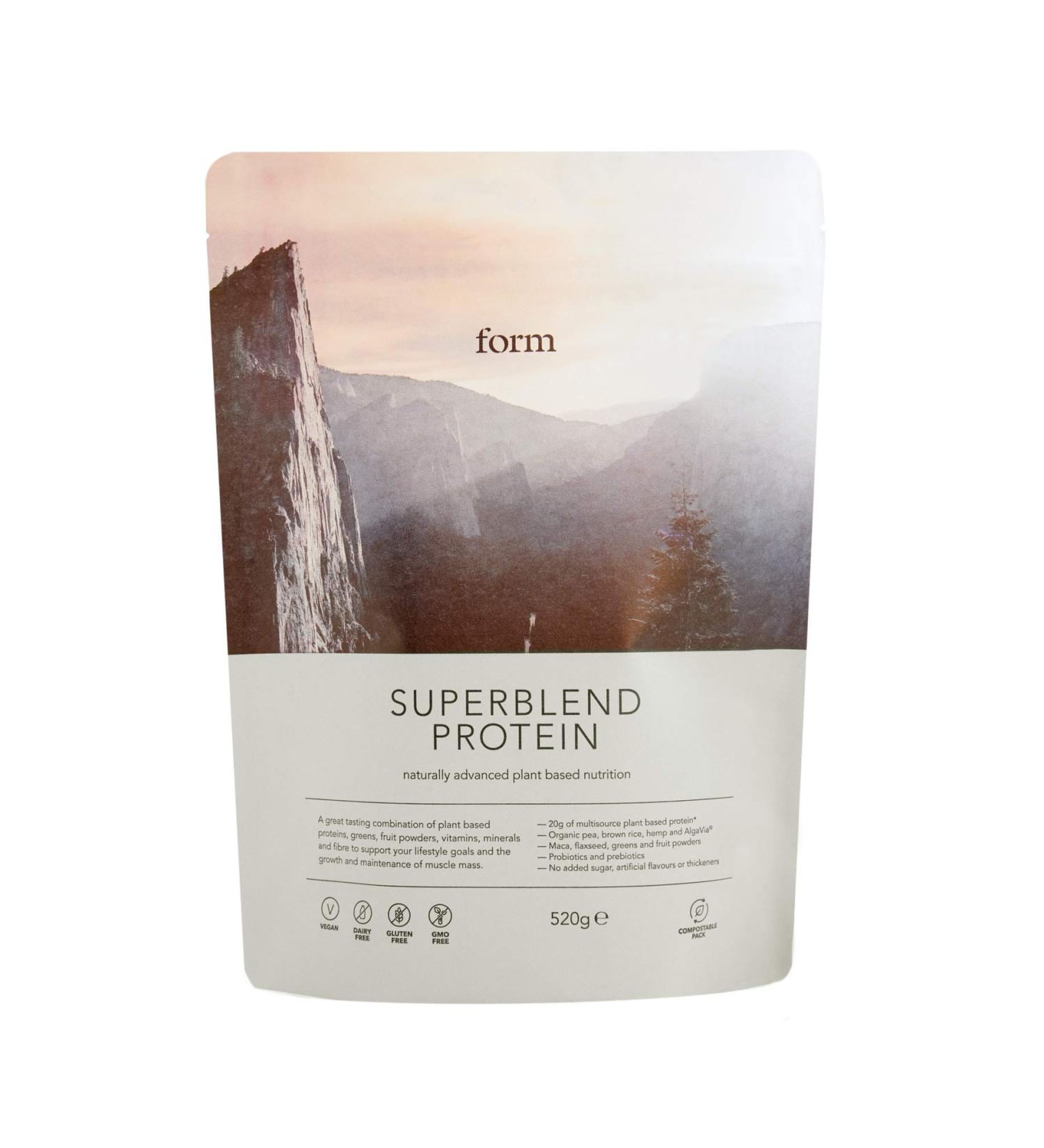 Form Superblend Vegan Protein Powder with Superfoods - 20g Plant Based Protein (Toffee) 520g - Buy Online on GoSupps.com