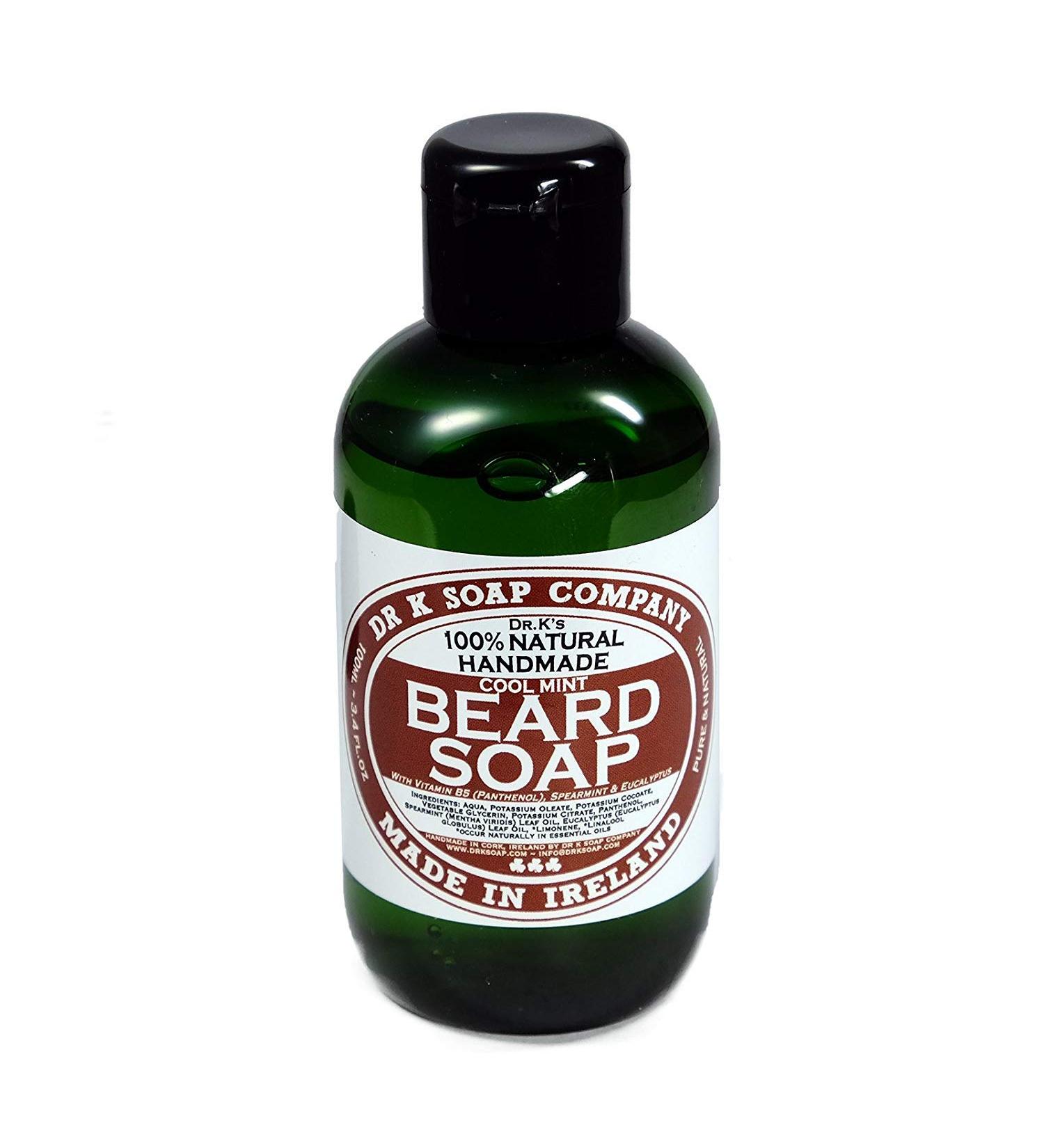 Dr K Beard Soap Cool Mint 100ml transparent