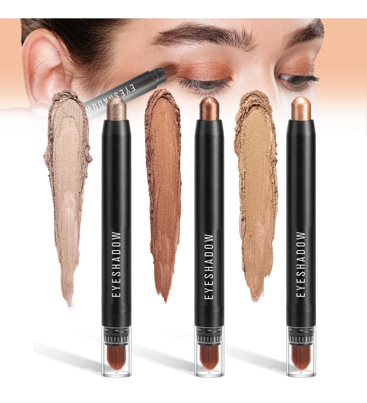 3PCS Eyeshadow Stick Set 2024 New Waterproof Eyeshadow Pen Eyeshadow Shimmer Stick Long Lasting Eye Shadow Stick Make Up Eyeshadow Matte Cream Eyeshadow Stick(Colourful-B) - Buy Online on GoSupps.com