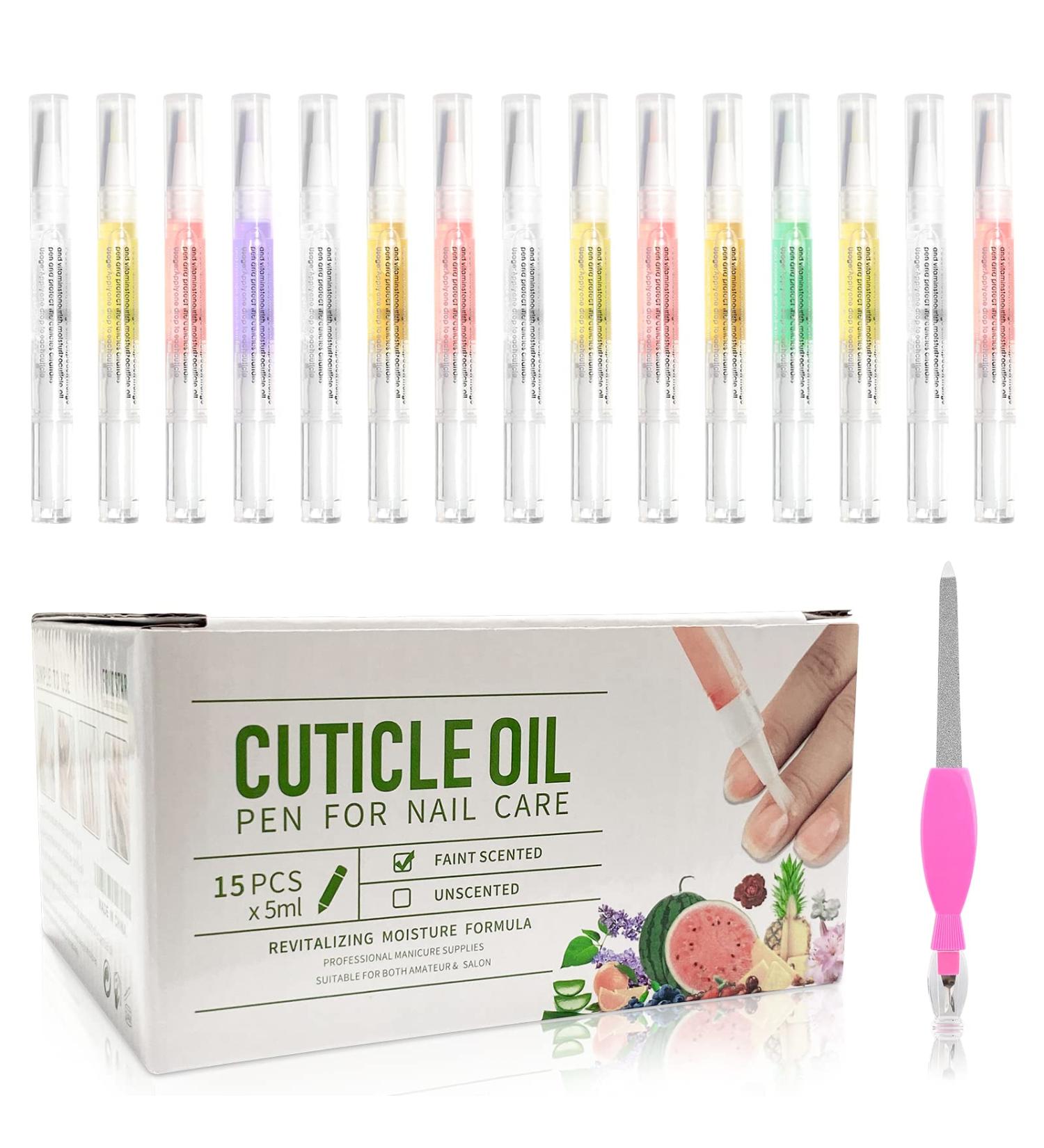 Fokostar 15pcs Cuticle Oil Pen Set - Nail Care Repair Kit for Fingernails Growth & Hangnail Treatment - Professional Moisturizer for Damaged and Dry Cuticles - Buy Online on GoSupps.com