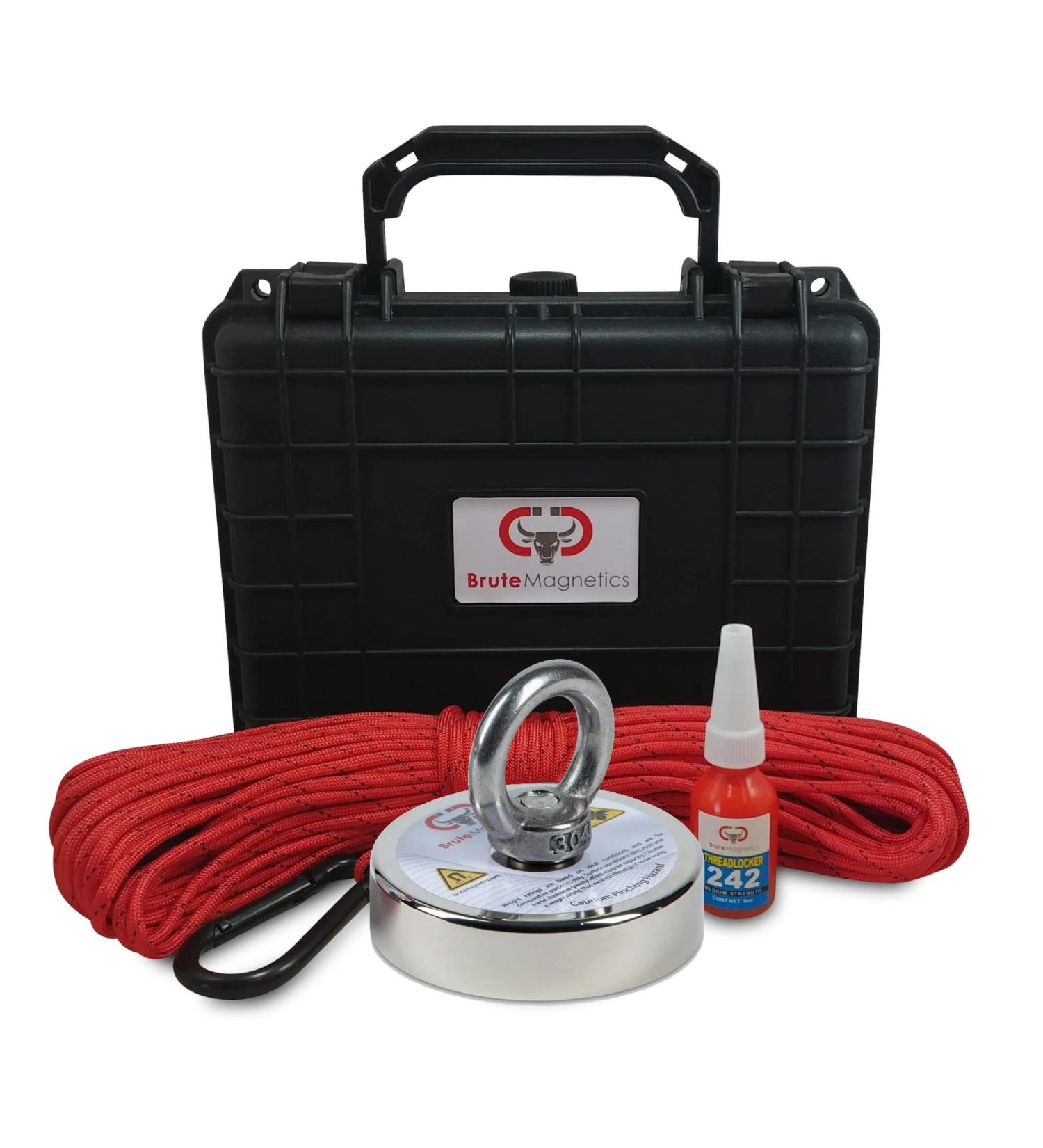 425 lb Junior Magnet Fishing Kit | Neodymium Magnet, Waterproof Carry Case, Paracord, Gloves & Threadlocker - Buy Online on GoSupps.com