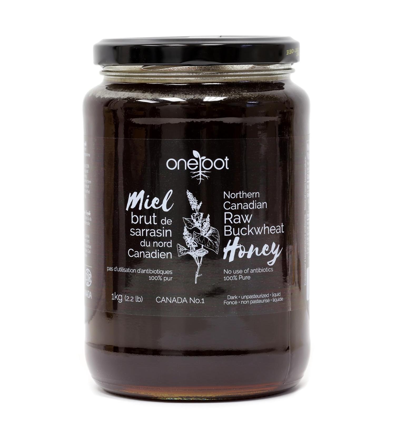 ONEROOT Canadian Raw Buckwheat Honey | Higher in Antioxidants Than Manuka (1 kg) 1 kg (Pack of 1) - Buy Online on GoSupps.com