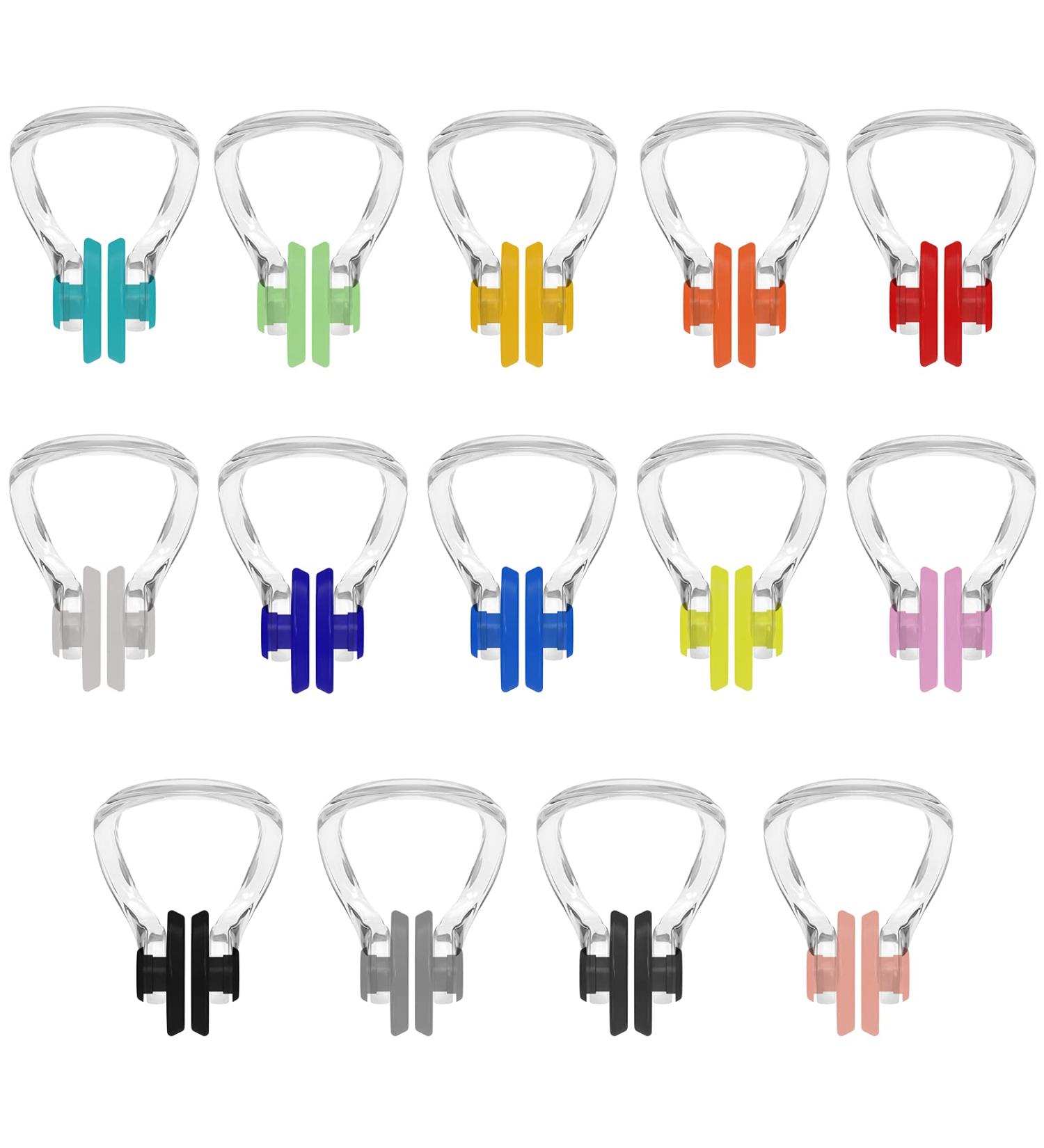 Hurdilen Swimming Nose Clip - Waterproof Silicone, 14 Pack Multicolor Set for Kids (Age 7+) and Adults - Buy Online on GoSupps.com