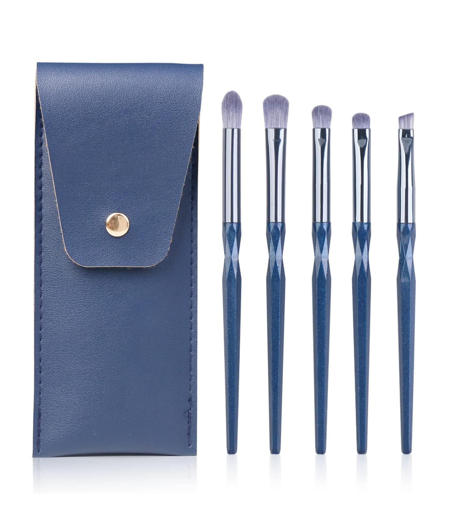 Sapphire Blue Eye Shadow Brush Set - ENZO KEN Diamond Makeup Brushes for Eyes | Professional Eyeshadow Blending & Contouring Tools - Buy Online on GoSupps.com
