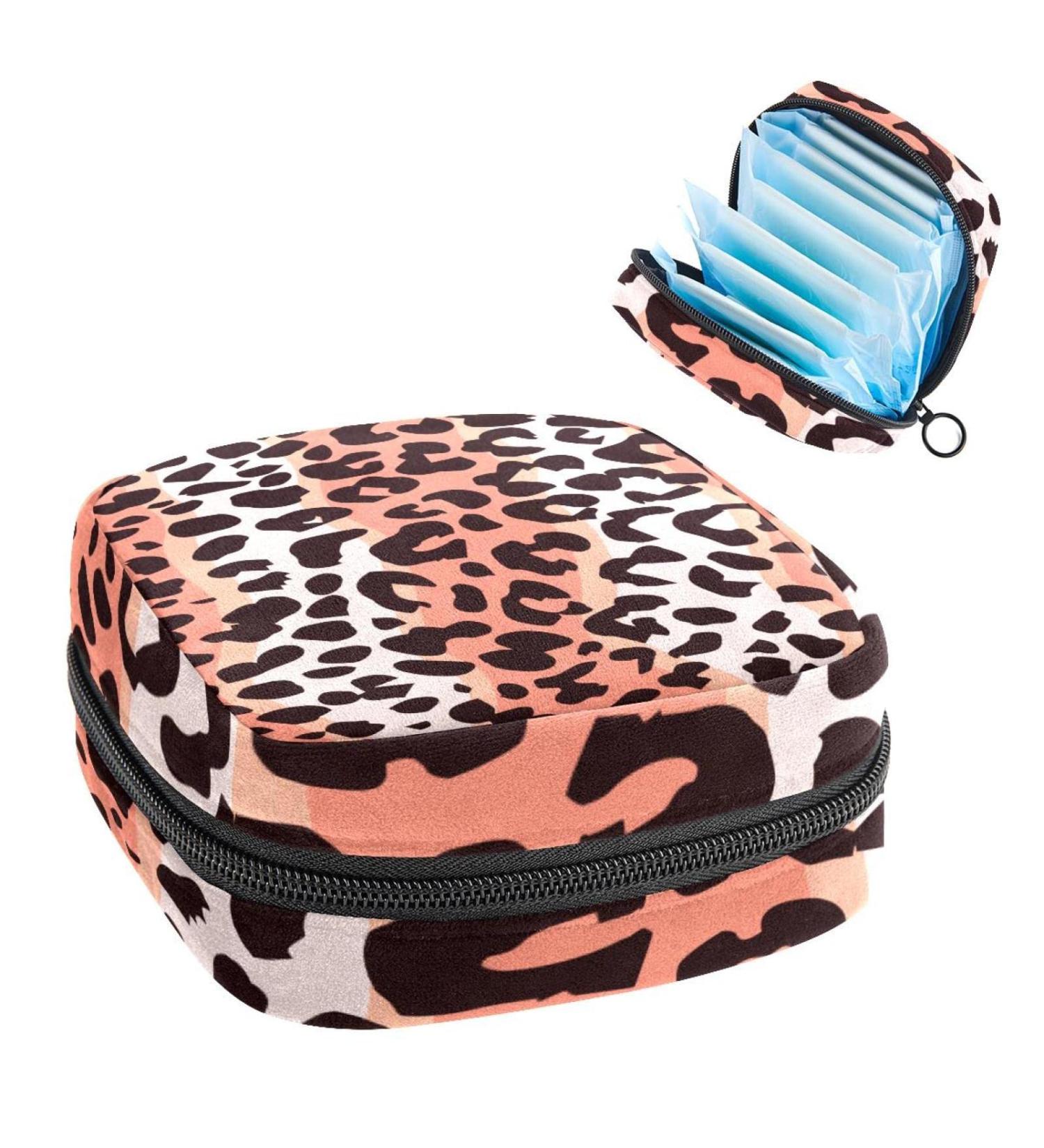 Shop Women's Bonds Storage Pockets Still Pad Halter Leopard Print - Portable Period Kit Bag for Girls | Stylish Feminine Product Bag - Buy Online on GoSupps.com