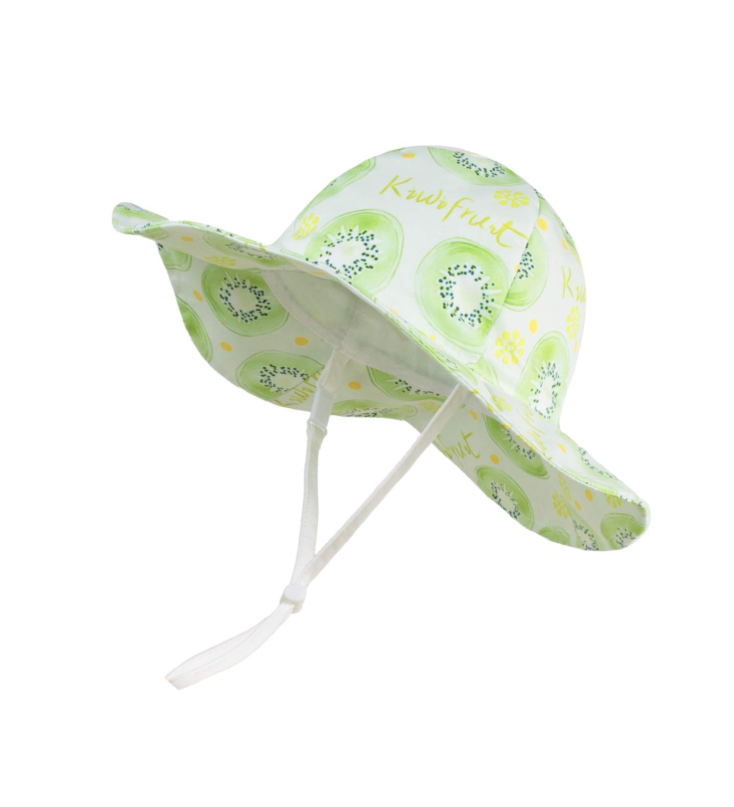 LANGZHEN Beach Sun Protection Hat for Baby Girls - Adjustable Toddler Kids Hat with Chin Strap - Wide Brim Summer Play Hat - Kiwi - 1-2 Years - Buy Online on GoSupps.com