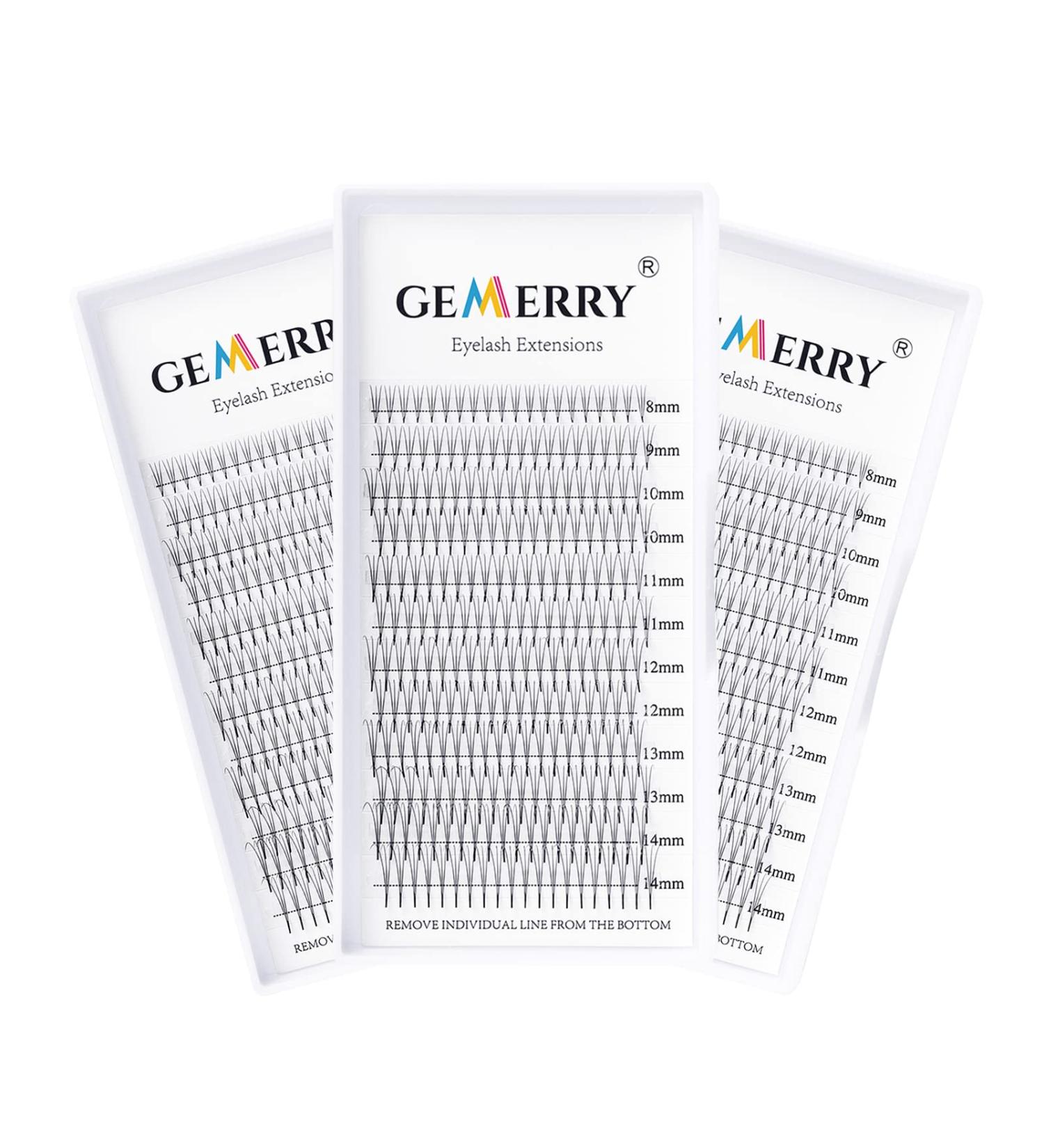 3D Finished Fan Patch Eyelashes | 0.07mm C Curl Mix 8-14mm | Volume Technology for Extensions | Gemerry - Buy Online on GoSupps.com