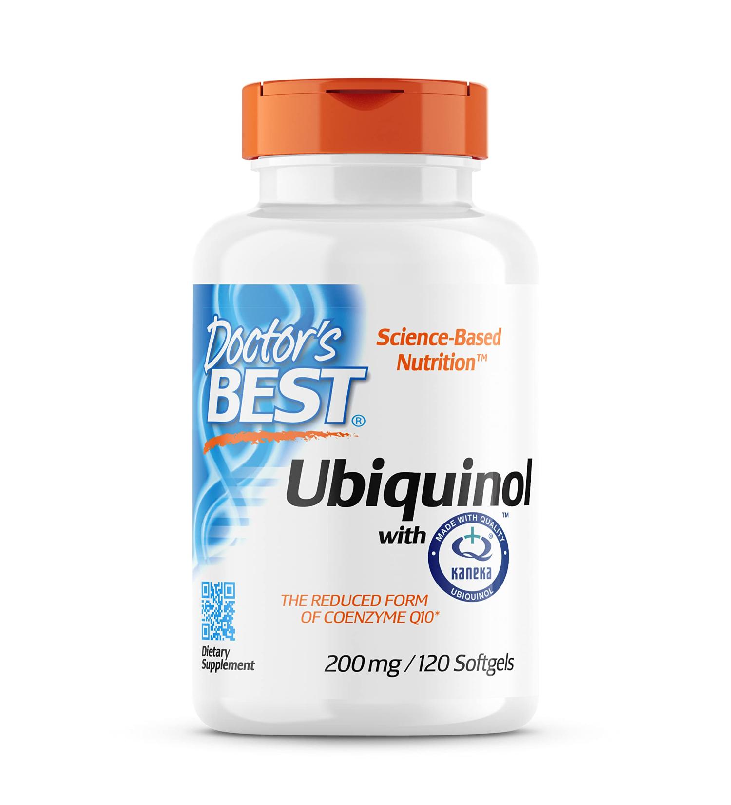 Buy Doctor's Best Ubiquinol 200mg Capsules - Kaneka QH Ubiquinol 120 Pieces - Premium Heart Health Supplement International Shipping Available - Buy Online on GoSupps.com