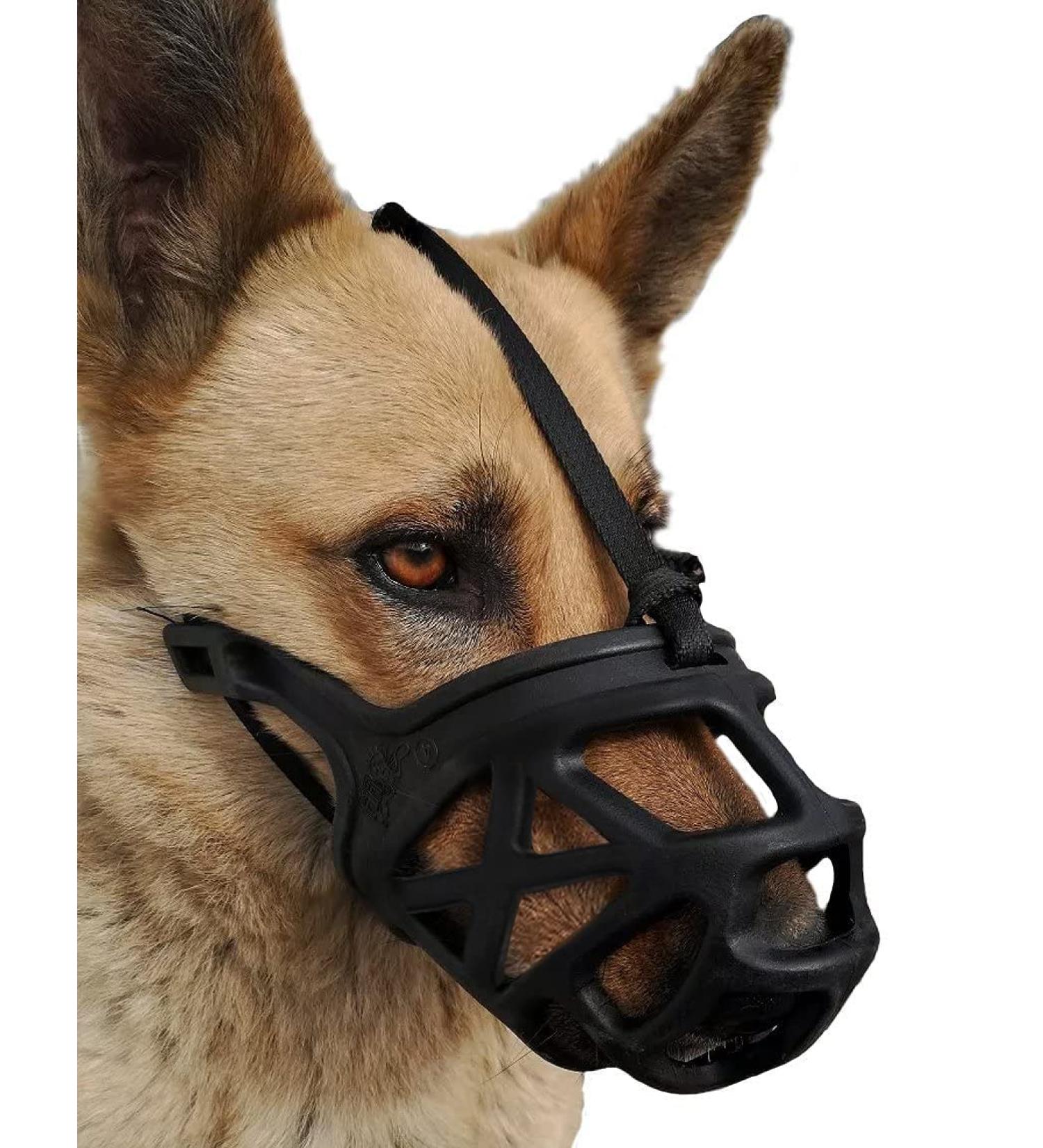 Muzzle for Dogs - Breathable & Durable Stops Biting Barking & Chewing - Sizes for Small Medium & Large Aggressive Breeds - X-Large Black - Buy Online on GoSupps.com