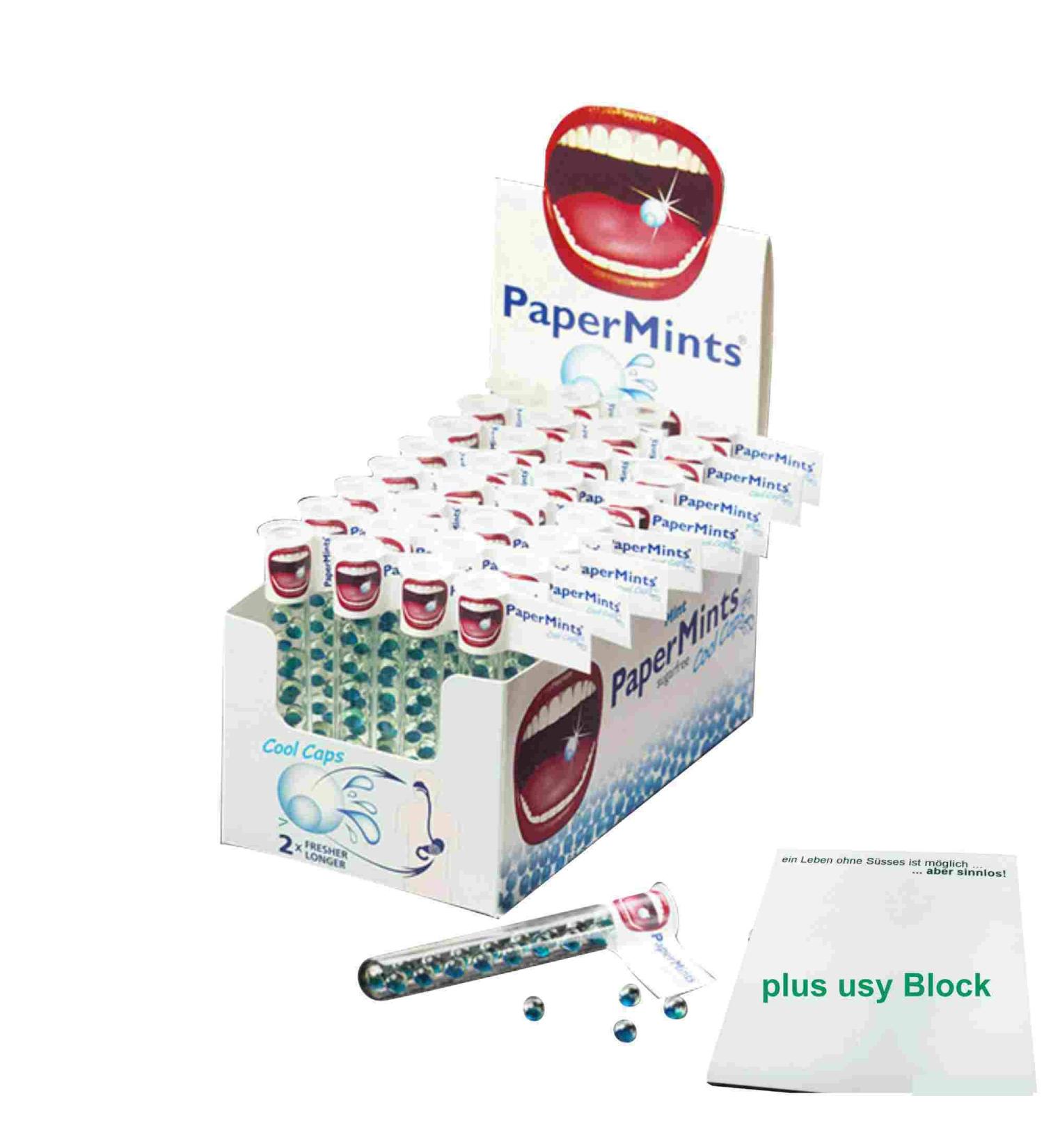 Buy PaperMints Cool Caps Mint Sugarfree Tubes - 32 Pack (32x18 Fresh Pearls) - Fast International Shipping - Buy Online on GoSupps.com